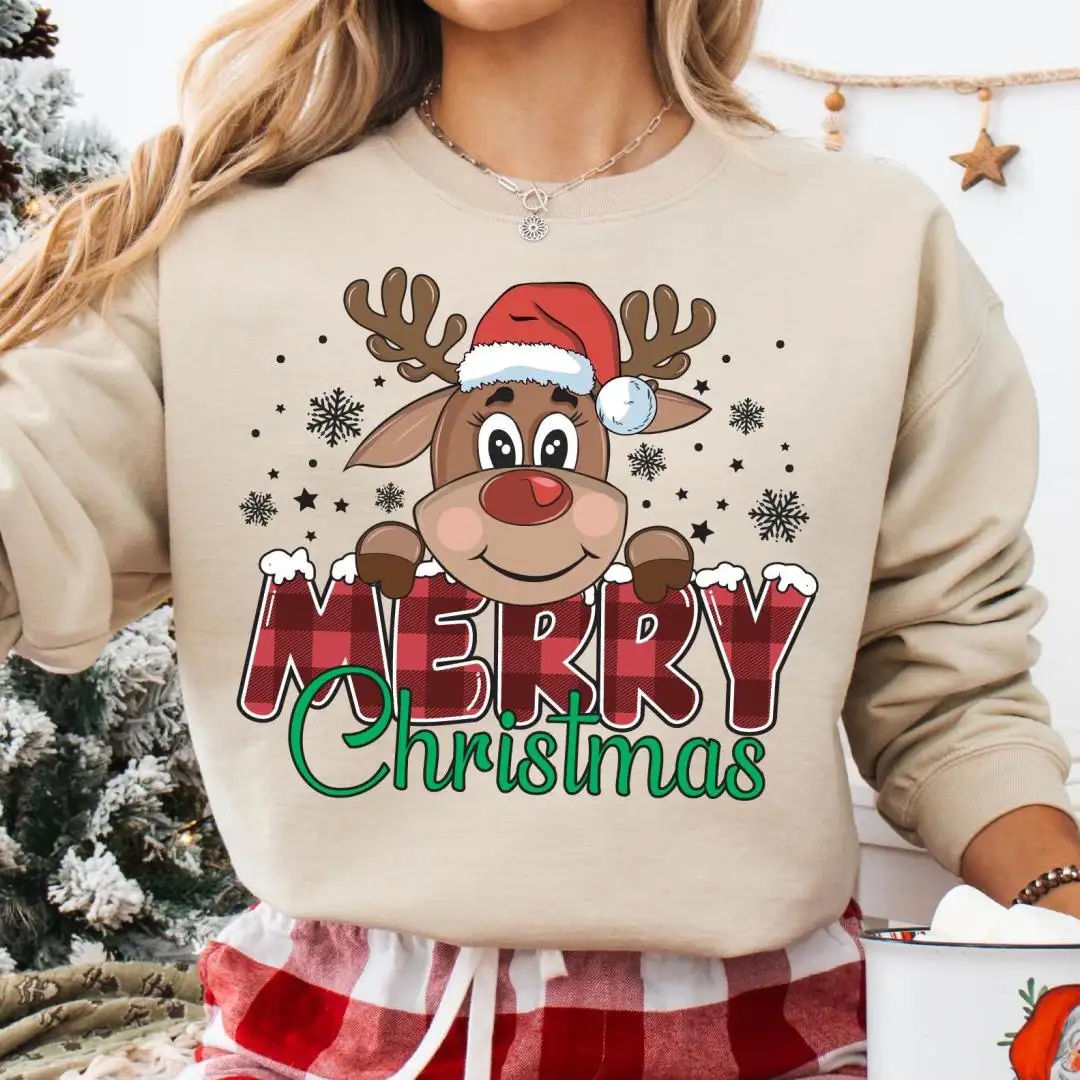 Reindeer Merry Christmas Shirt, Christmas family Shirts, Christmas Party Sweatshirt, Very Merry Christmas Tee, Santa Reindeer Hoodie