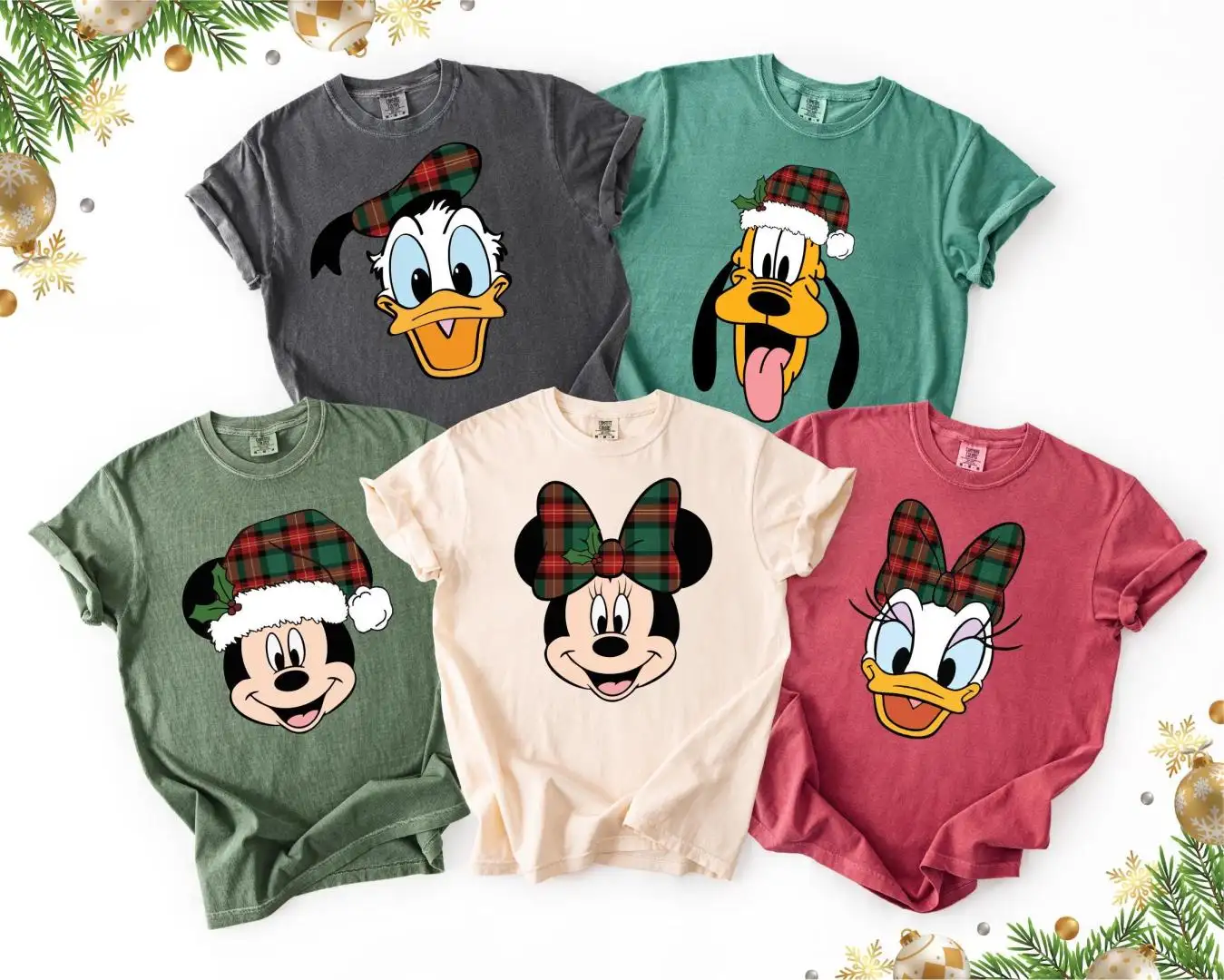 Mickey And Friends Christmas Shirt, Comfort Colors®, Disney Christmas Squad T-shirt, Christmas Disneyland Matching Family Trip Tee