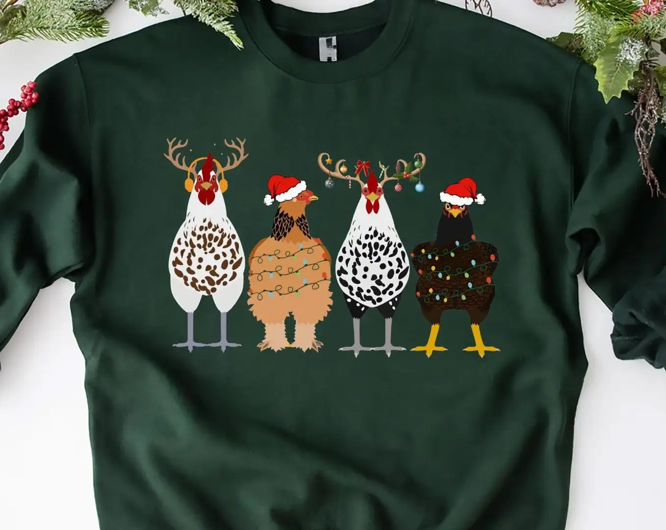 Christmas Chicken Sweatshirt, Christmas Chicken Shirt, Chicken Lover Shirt, Christmas Country Shirt, Merry Chickmas Shirt, Christmas Party