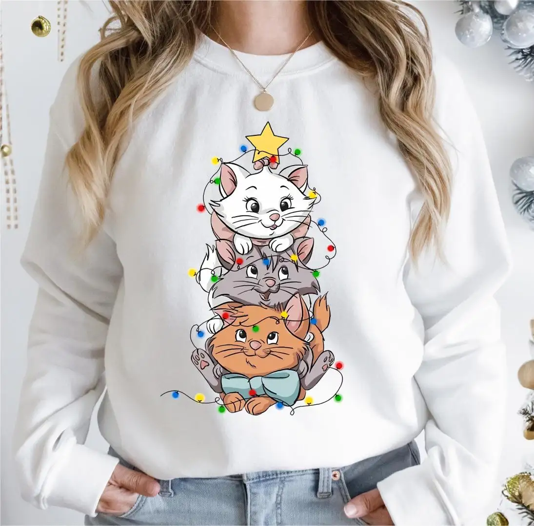 Aristocats Christmas Shirt, Disney Christmas Cat Shirt, Disneyland Marie Cat Shirt, Christmas Besties Shirt, Aristocats Matching Shirt