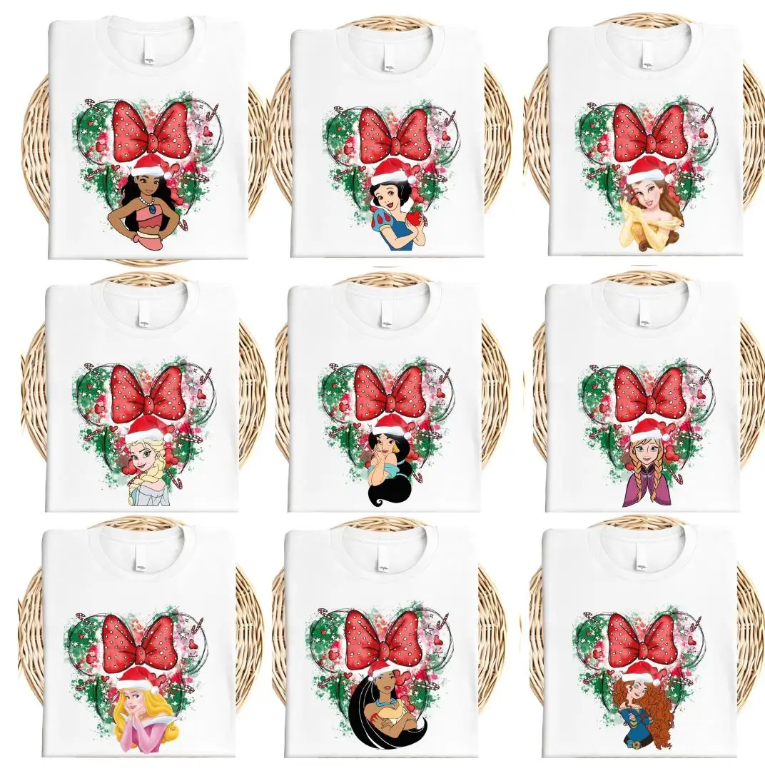 Christmas Princess Disney Shirt, Princess Girl Sweatshirt, Girls Trip Holiday Shirt, Disneyworld Womens Mini Mouse Christmas Party Shirt