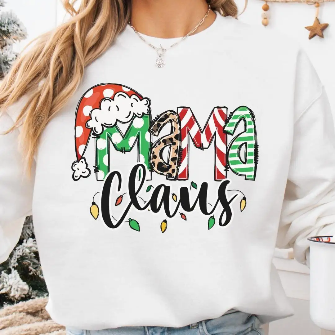 Christmas Mama Claus Shirt, Christmas Gift For Mom, New Year Mama Sweatshirt, Winter Holiday Family Trip Tee, Family Claus Hoodie