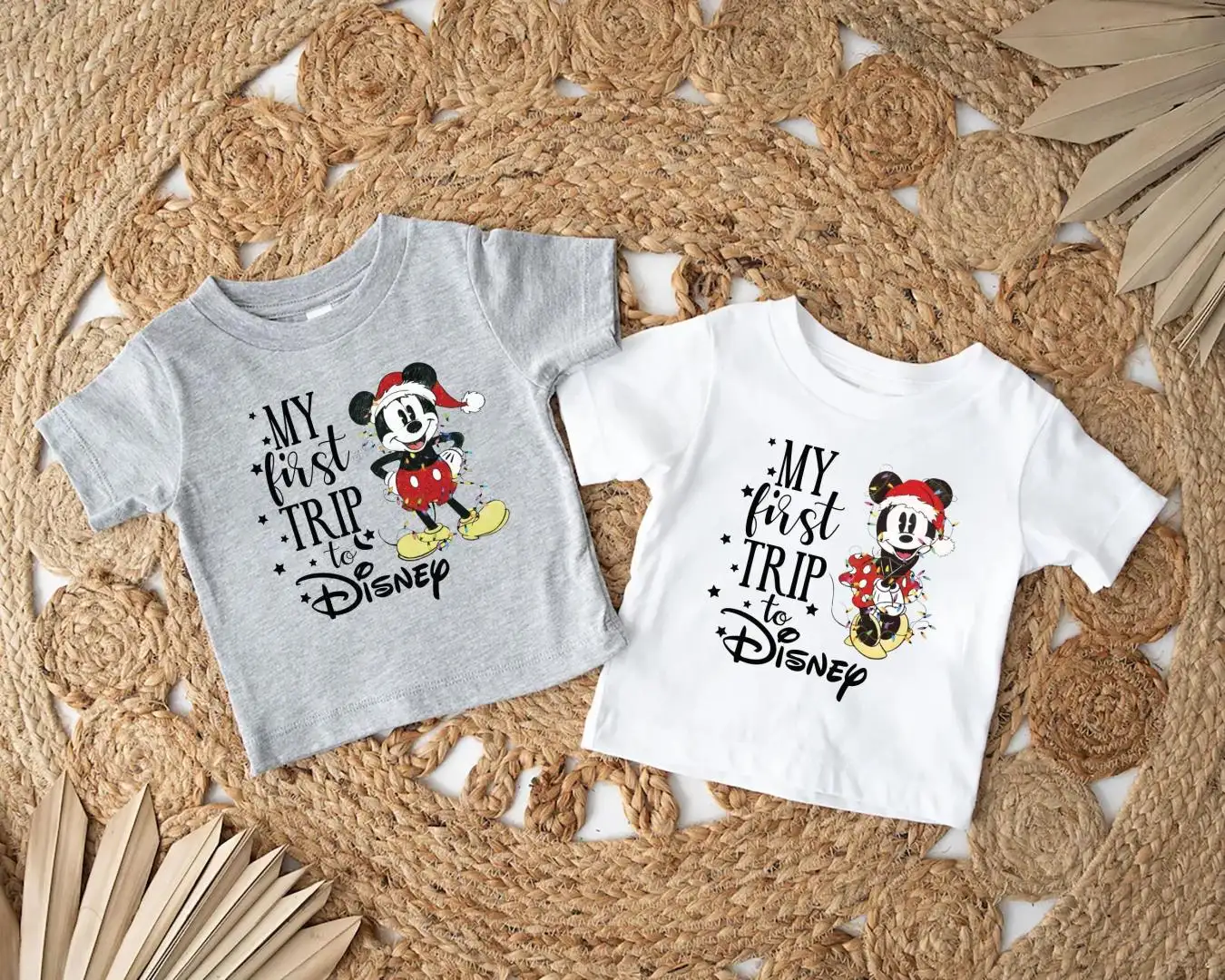 Disney First Christmas Shirt, Mickey Santa Shirt, Christmas Vacation Shirt, My First Disney Trip Shirt, Disney Christmas Sweatshirt