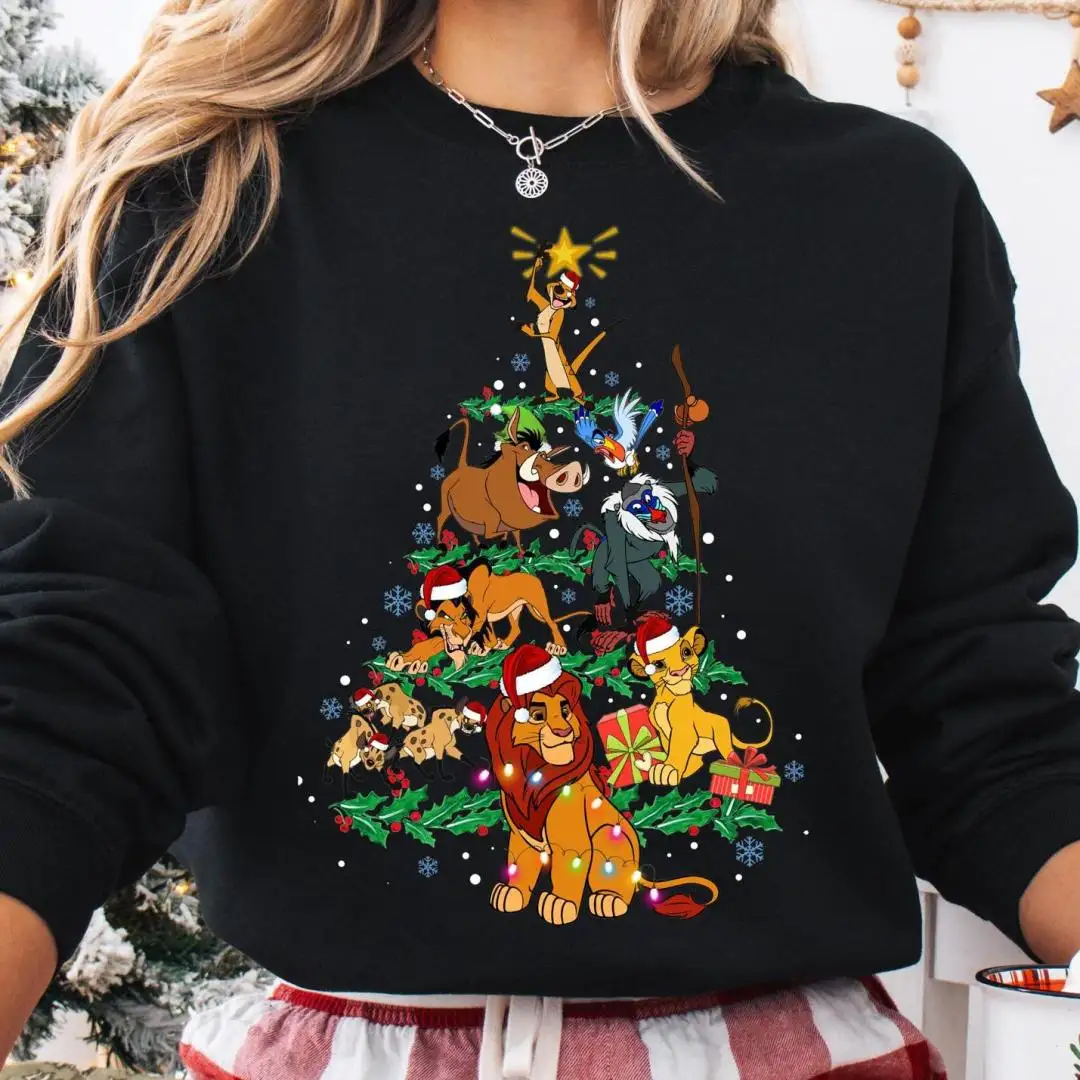 Disney Lion King Christmas Tree Shirt, Mickey's Very Merry Xmas Party T-shirt, Simba Shirt, Disney Hakuna Matata Animal Kingdom Xmas Shirt