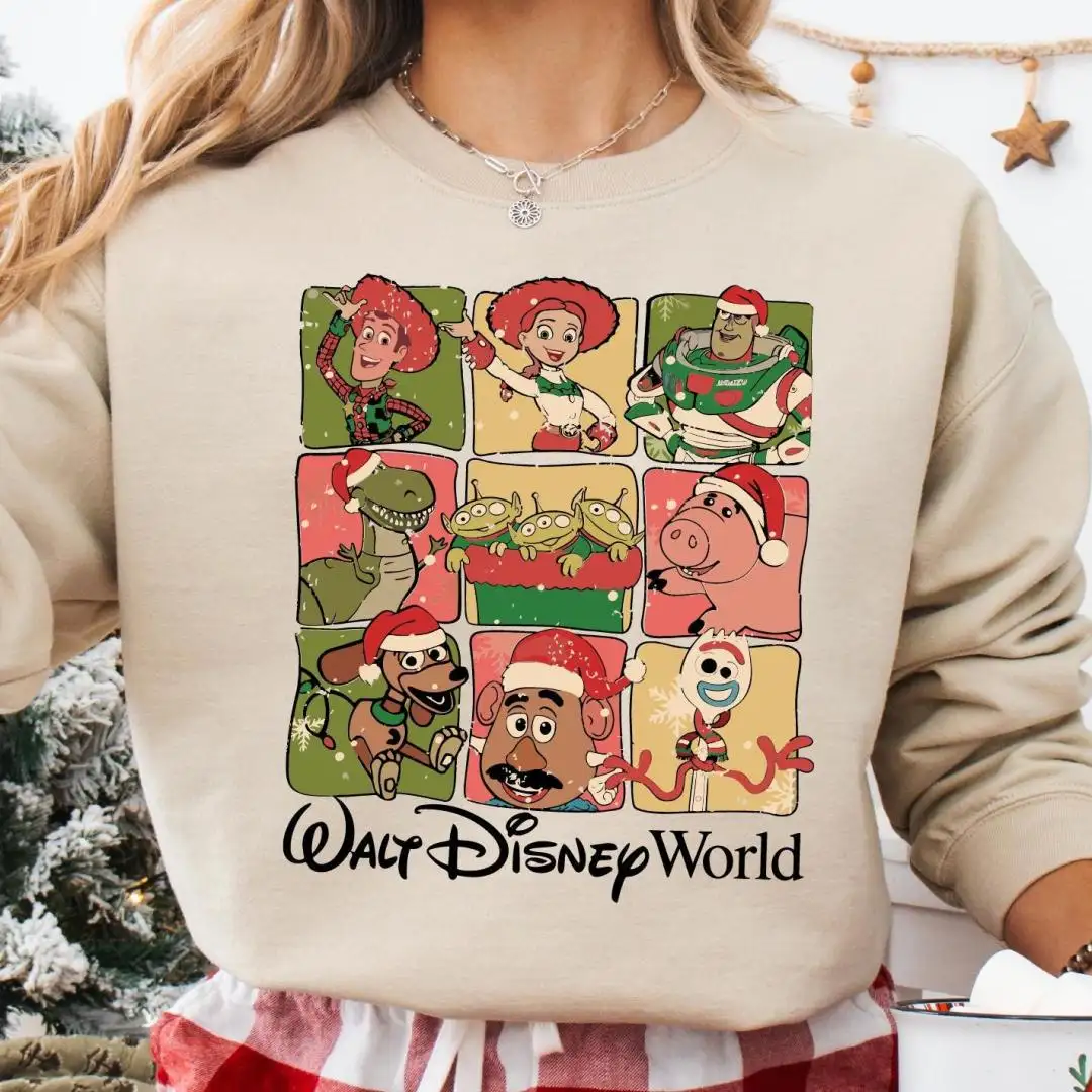 Walt Disney World Toy Story Christmas Shirt, Retro Disney Christmas Sweatshirt, Vintage Disney World Merry Christmas Toy Story Sweater