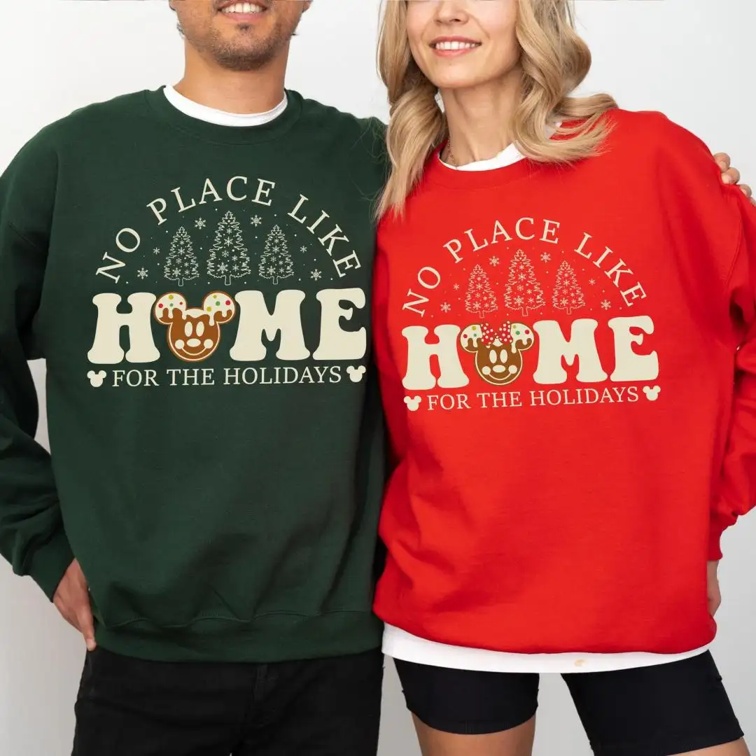 No Place Like Home For The Holidays Shirt, Christmas Matching Family Sweatshirt, Christmas Holiday Shirt, Gingerbread Cookies Christmas Tee