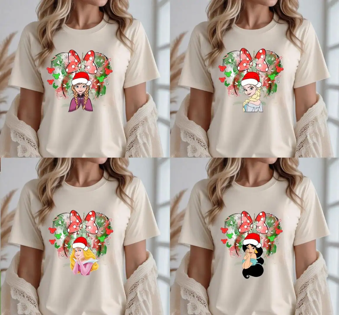 Christmas Princess Shirt, Disney Girls Trip Shirt, Princess Name Christmas Shirt, Princess Christmas Girl Sweatshirt