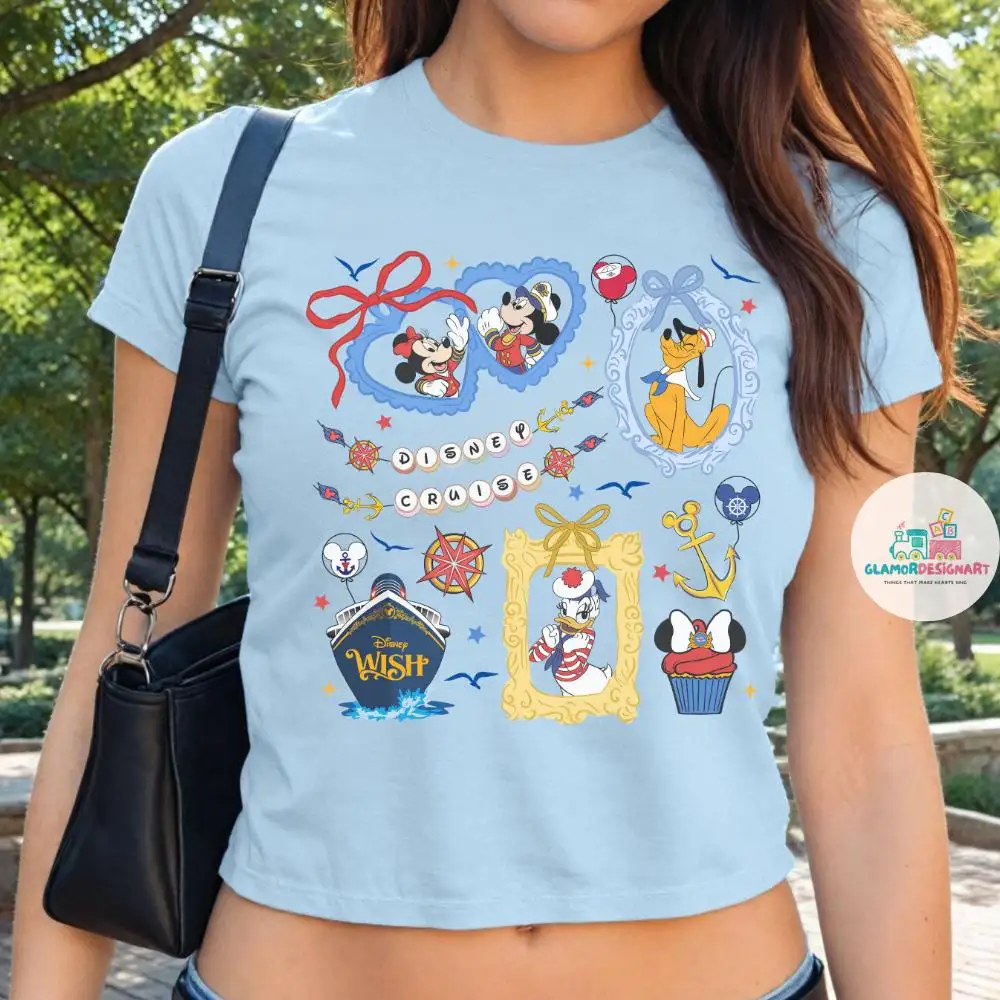 Disney Cruise Shirt for Girls with Mickey Minnie Locket