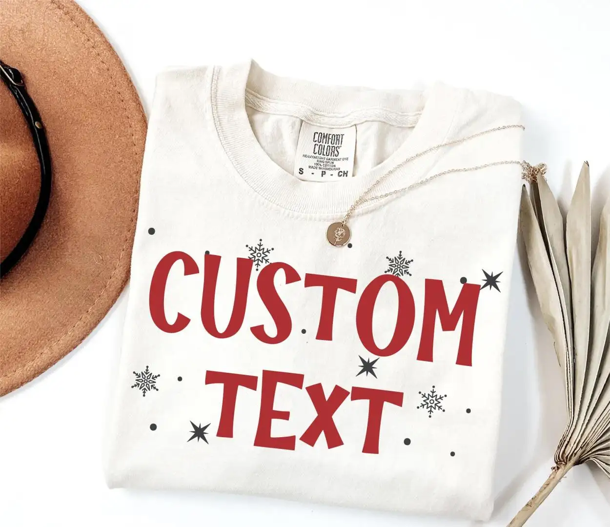 Christmas Custom Text Shirts, Comfort Colors® Personalized Family Christmas Tee, Your Text, Merry Christmas Shirt, Matching Family PJ Shirts