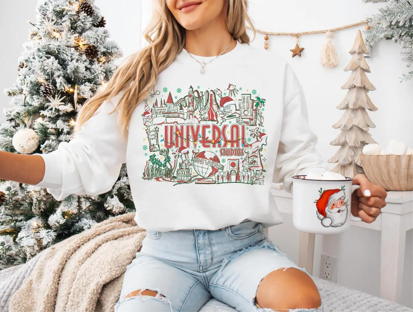 Disney Universal Studios Shirt, Disneyland Winter Holiday Hoodie, Christmas Hollywood Studios Sweatshirt, Mickey's Very Merry Christmas Tee