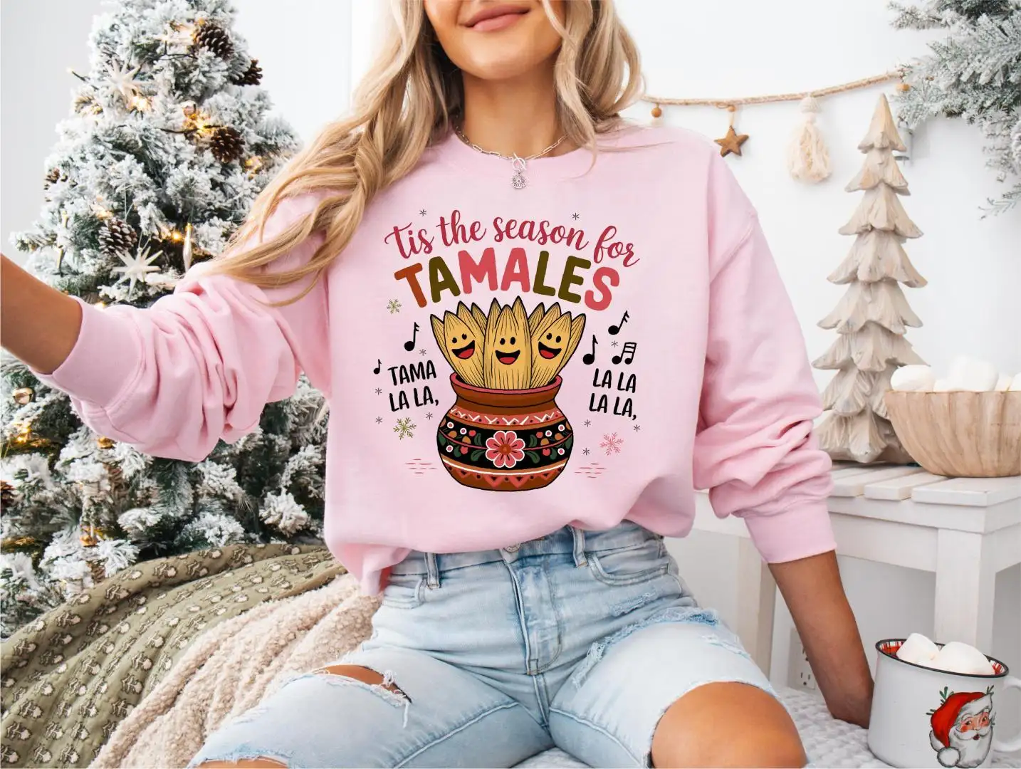 Tis The Season For Tamales Shirt, Tama la la la la Christmas Tee, Tamale Christmas Hoodie, Feliz Navidad, Mexican Christmas Food Sweatshirt