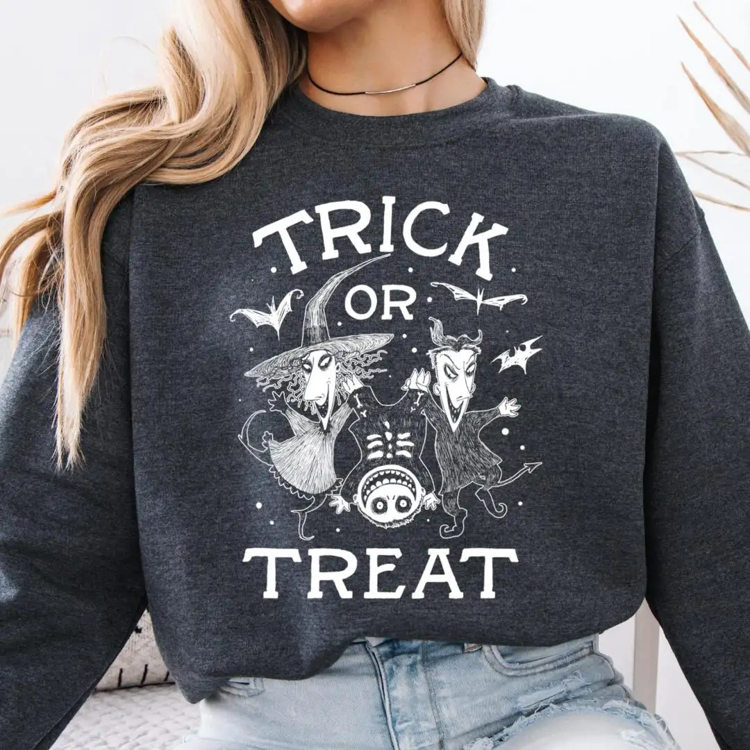 Disney Halloween Trick Or Treat T-shirt, Shock Barrel Lock Spooky Hoodie, Spooky Season Sweatshirt, The Nightmare Before The Christmas Tee