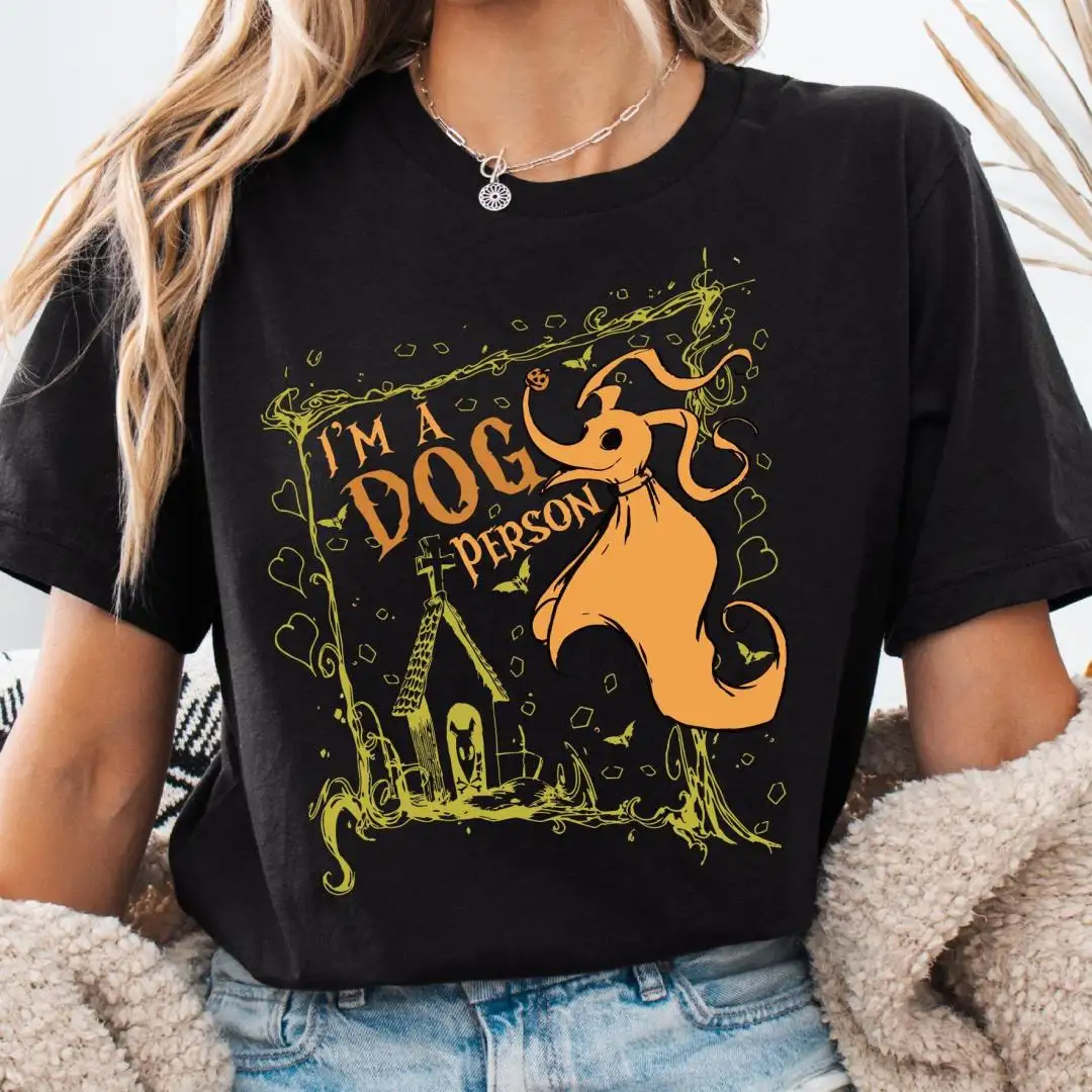 Disney Halloween Zero Dog T-shirt, Spooky Season Shirt, Disney Halloween Shirt, I'm A Dog Person Tee, The Nightmare Before The Christmas Tee