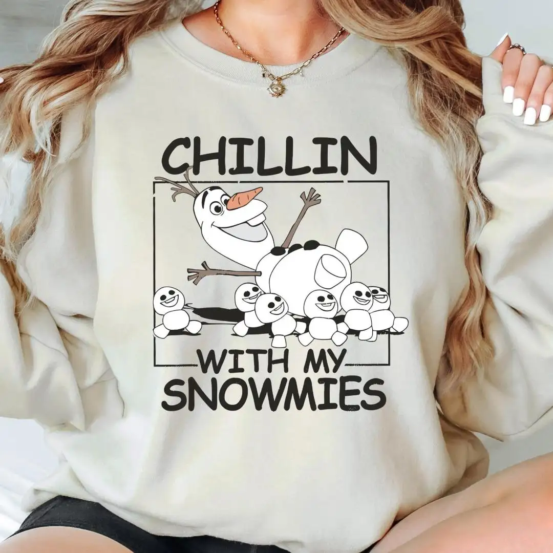 Olaf Christmas Sweatshirt, Snowman Disneyland Christmas Shirt, Disney Frozen Christmas Party Shirt, Chillin With My Snowmies Tee