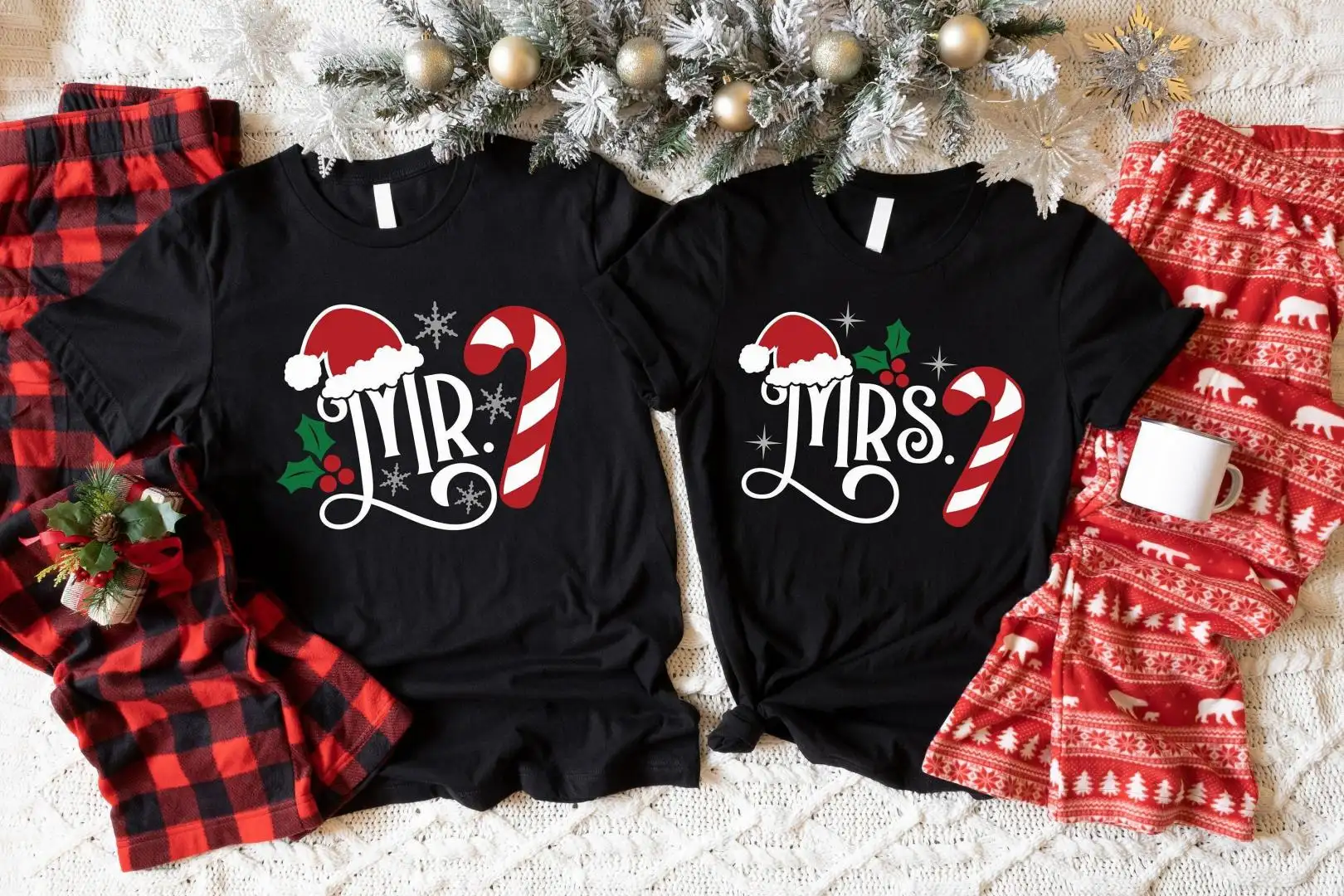 Mrs. Claus & Mr. Claus Couples Santa Shirt, Merry Christmas Sweatshirt, Mr And Mrs Matching Christmas Sweater, Christmas Couple Shirt