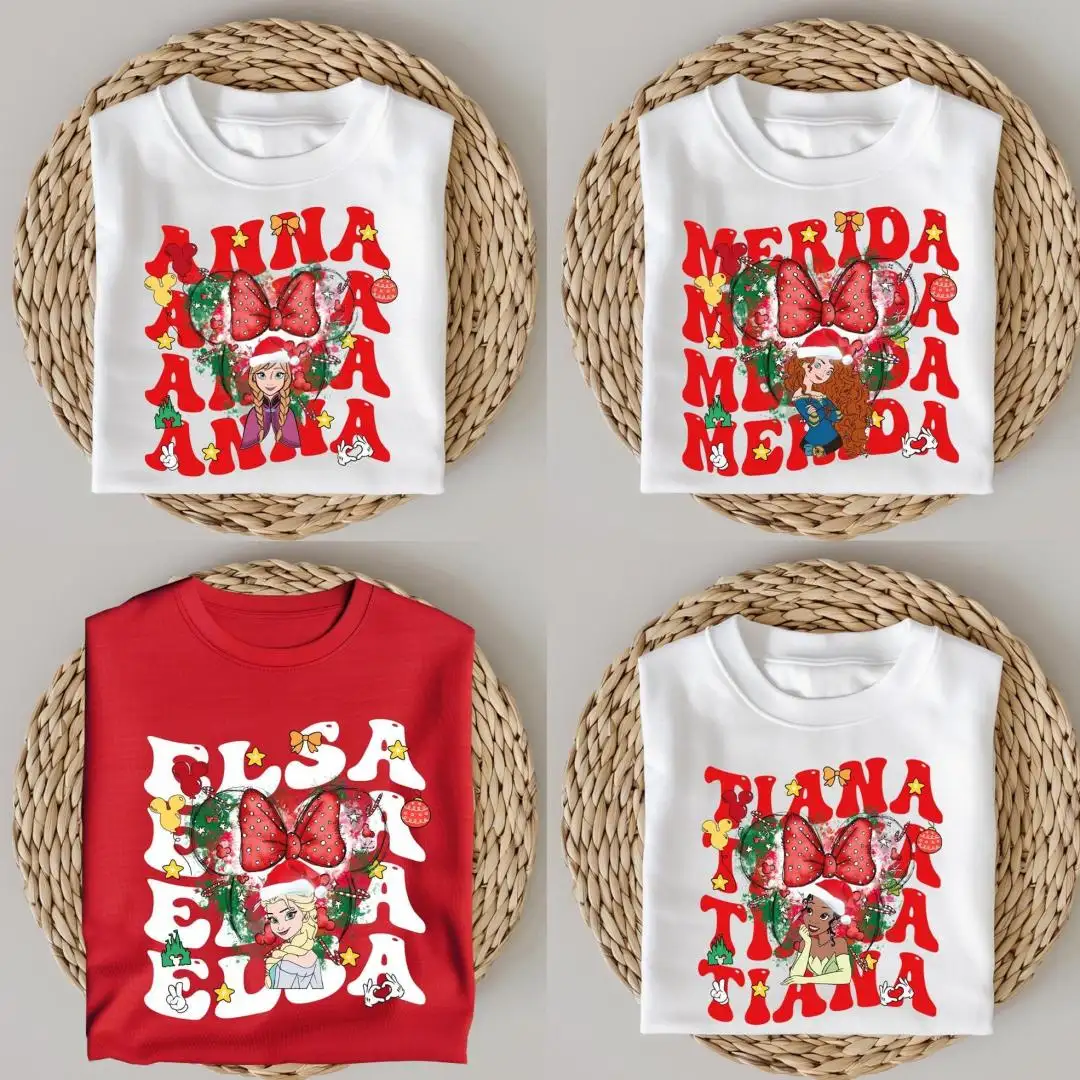 Princess Christmas Disney Shirt, Disneyworld Womens Mini Mouse Christmas Party Shirt, Princess Girl Sweatshirt, Girls Trip Holiday Shirt