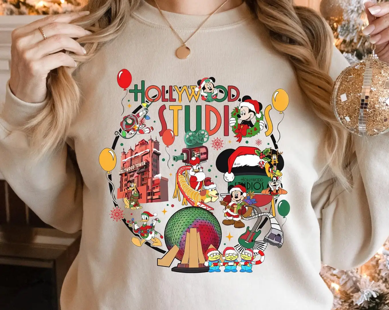 Disney Jollywood Nights Sweatshirt, Mickey and Co Christmas Sweatshirt, Mickey's Very Merry Christmas Tee, Hollywood Studios Christmas Shirt