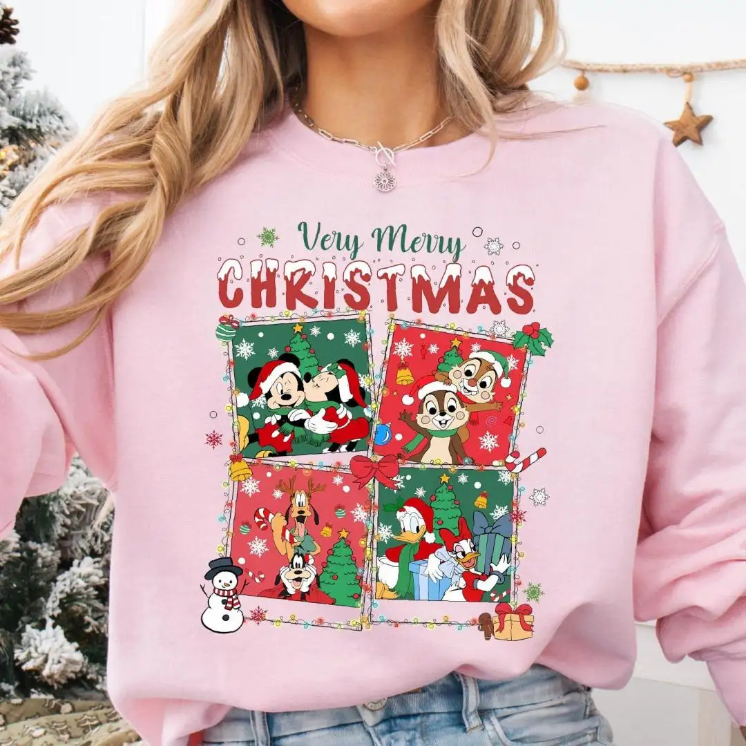 Disney Very Merry Christmas Shirt, Disneyland Winter Holiday Shirt, MVMC Hoodie, Mickey And Co Chip And Dale Christmas Sweatshirt