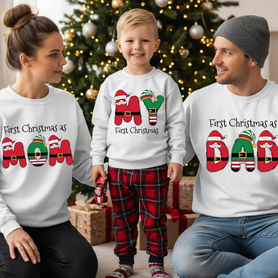 Family Christmas Matching Shirt, Very Merry Christmas Tee, Family Custom Christmas Sweater, Baby Mom Dad Christmas Sweatshirt