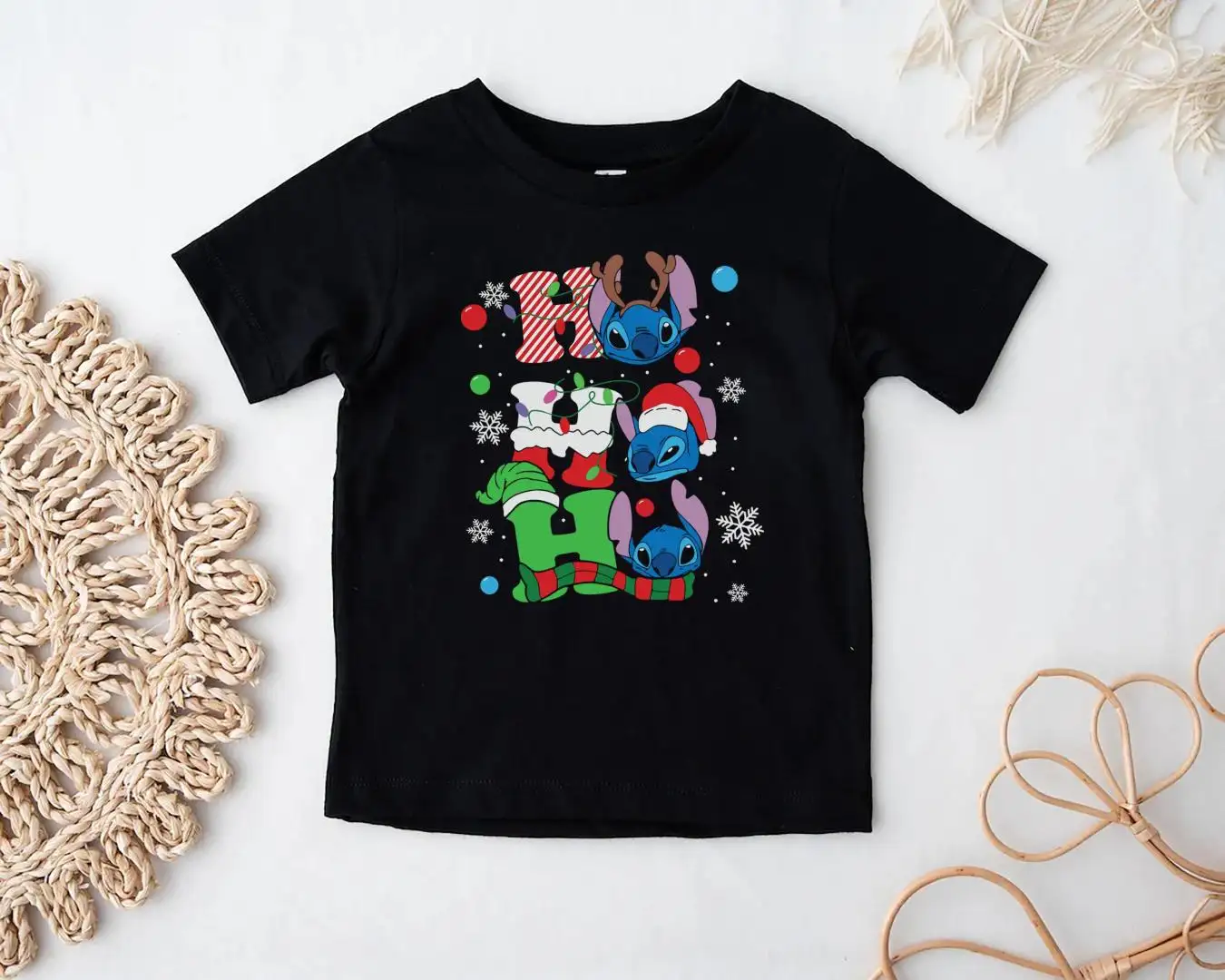 Stitch Disney Christmas Shirt, Disneyland Christmas Shirt, Kids Christmas Tee, Lilo and Stitch Christmas, Disney Family Christmas Party 2025