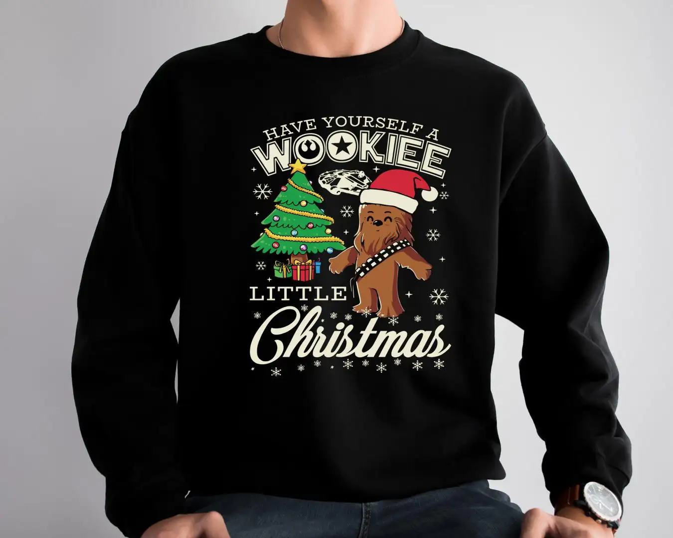 Wookiee Little Christmas Shirt, Chewbacca Little Christmas, Star Wars, Galaxy's Edge Trip Unisex Adult Shirt Kid Tee, Disney World Tee