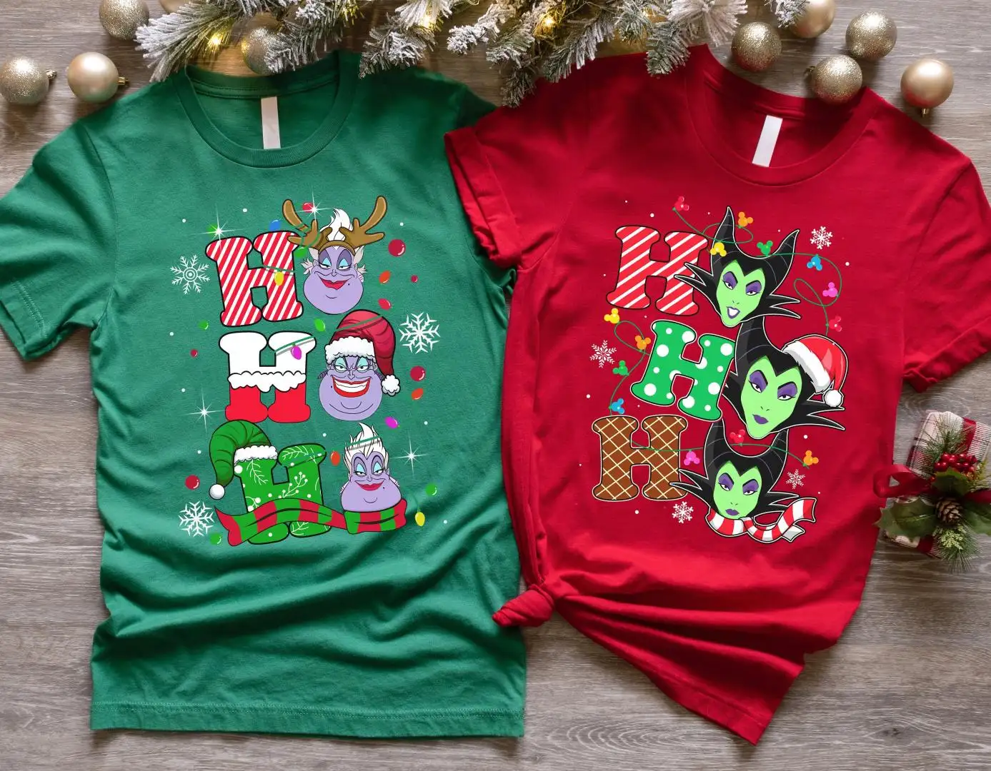 Disney Villains Christmas Shirt, Mickey Christmas Tee, Disneyland Ursula Christmas Shirt, Bad Witches Christmas, Christmas Maleficent Shirt