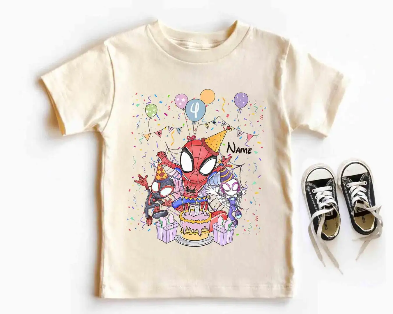 Marvel Ghost Spider Birthday Shirt for Kids