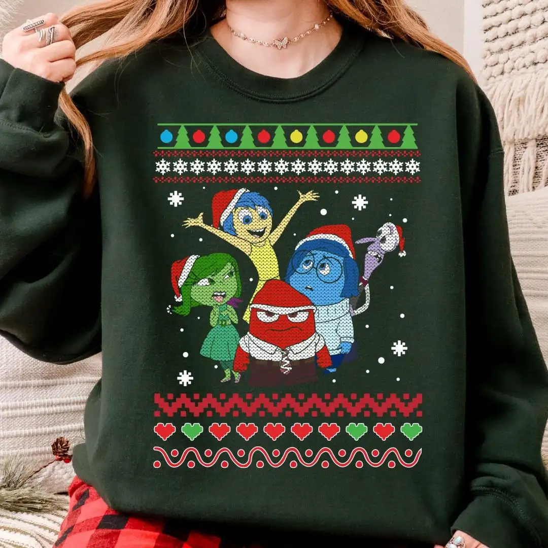 Inside Out Christmas Shirt, Disney Christmas Sweatshirt, Christmas Trip Shirt, Inside Out Emotions Christmas Tee, Inside Out Christmas Party