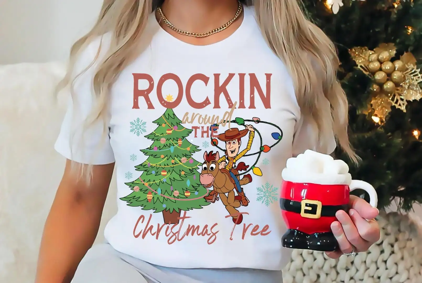 Toy Story Merry Christmas Shirt, Disney Trip Christmas Shirt, Buzz Lightyear Shirt, Toy Story Shirt, Woody Rockin Around Christmas Shirts