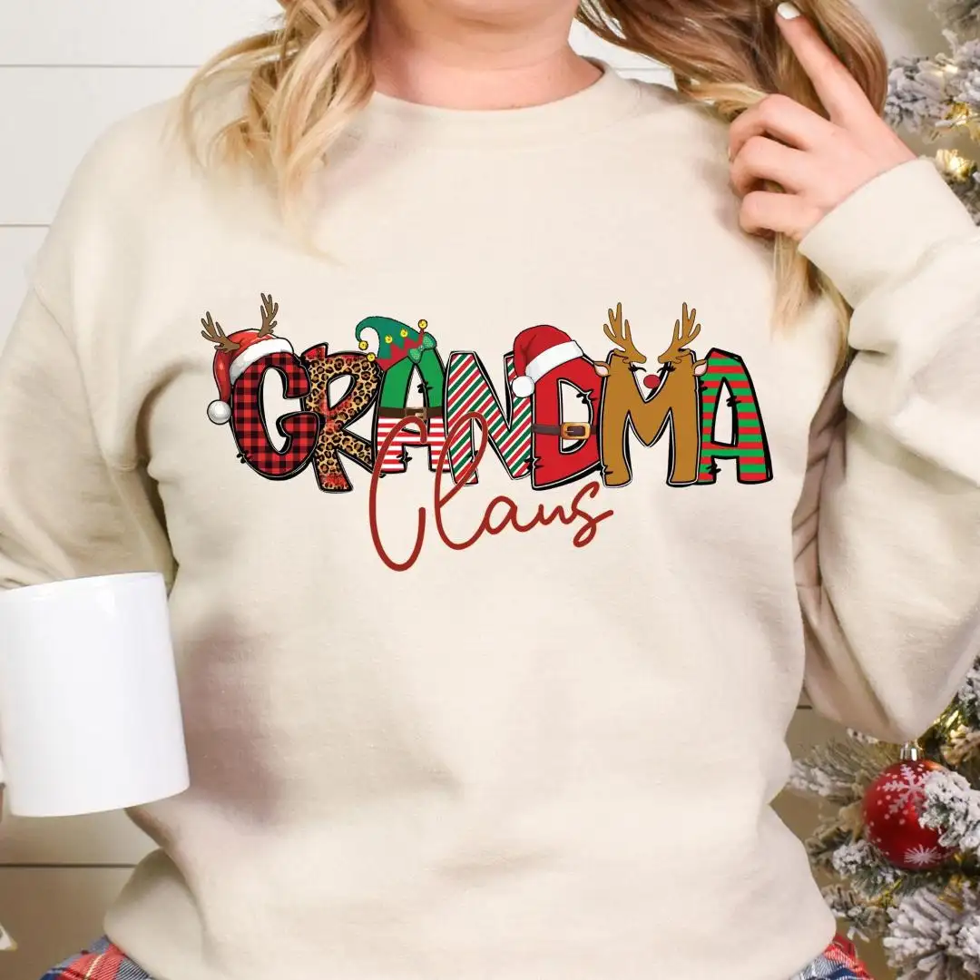 Grandma Claus Sweatshirt, Grammy Christmas Shirt, Nana Claus Shirt, Granny Claus Shirt, Grandma Christmas Shirt, Grandma Christmas Crewneck