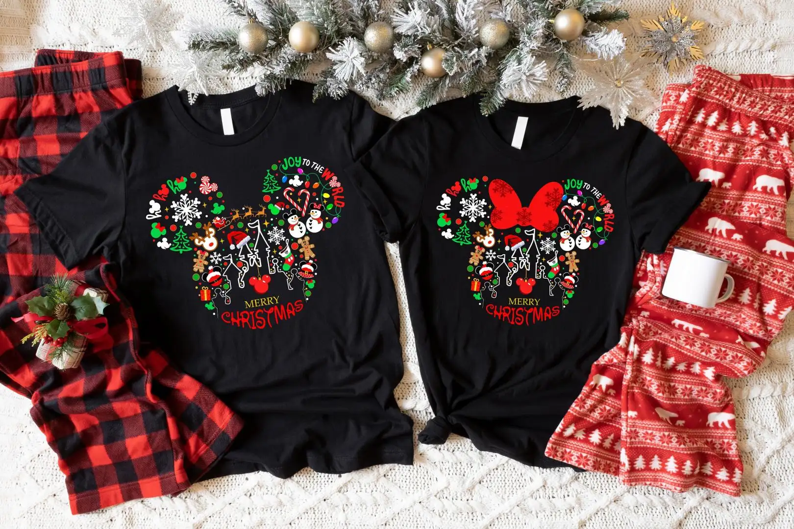 Disney Mickey Minnie Christmas Shirt, Disneyland Christmas, Mickey Christmas, Christmas Family Shirt, Custom Disney Family Christmas Shirt