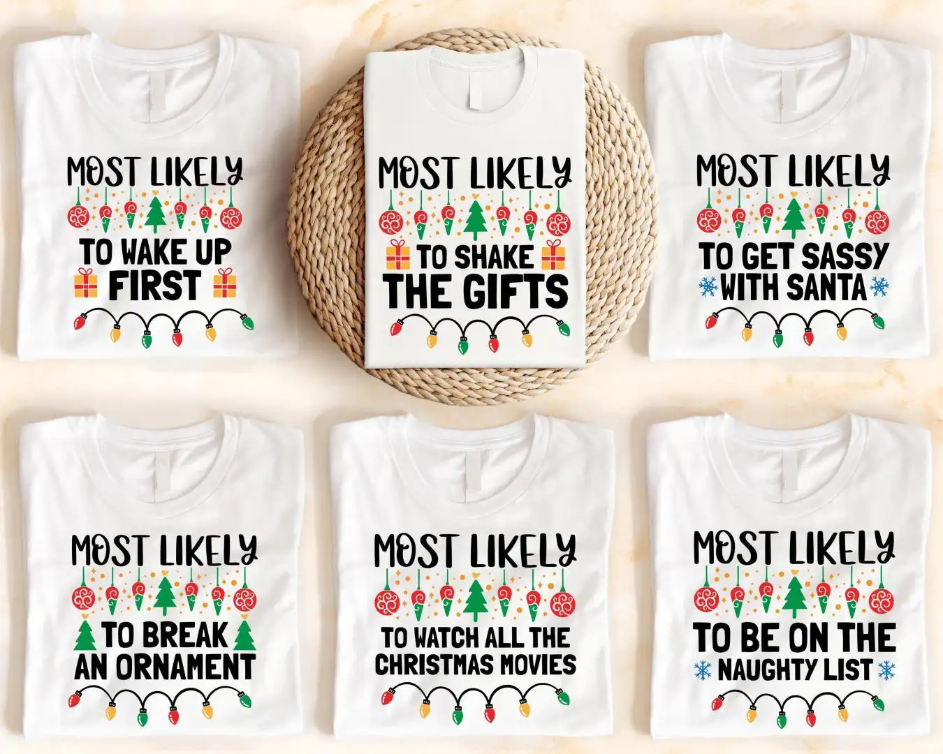 Most Likely To Shirts, Custom Christmas Party Shirt, Family Matching Christmas Shirt, Christmas Group Sweatshirt, Matching Christmas Shirt