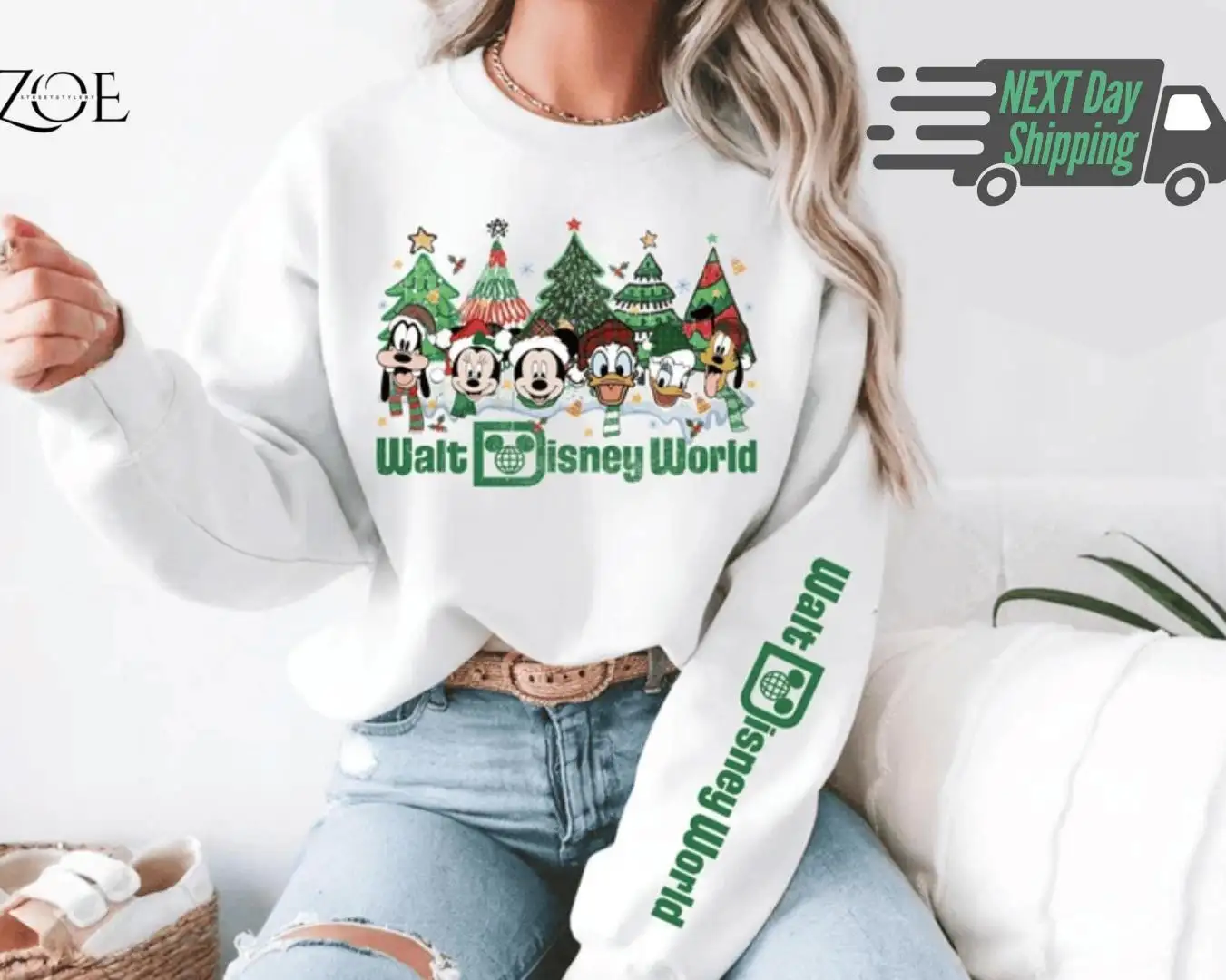 Retro Walt Disney World Christmas Sweatshirt , Family Christmas Shirt, Mickey and Friends Christmas Shirt, Disney Holiday Shirt Sweatshirt
