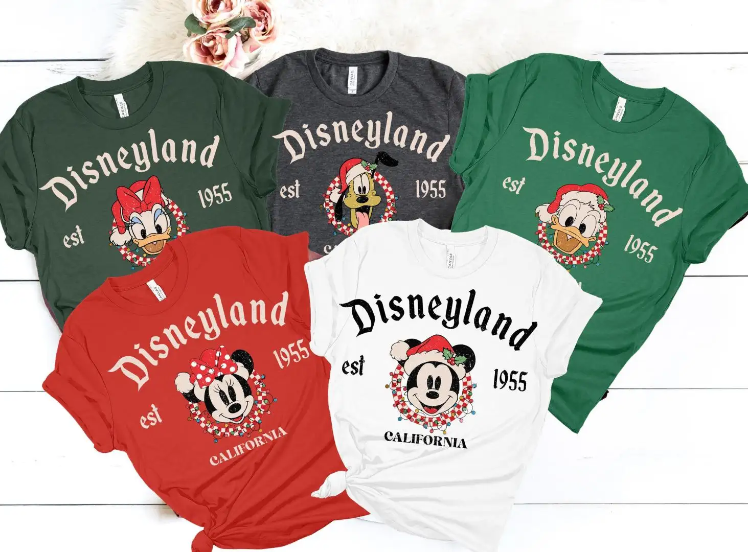 Christmas Disneyland California Est 1995 Shirt, Disney Xmas Shirt, Disney Christmas 2025 Shirt, Family Christmas Shirt, Mickey and Friends