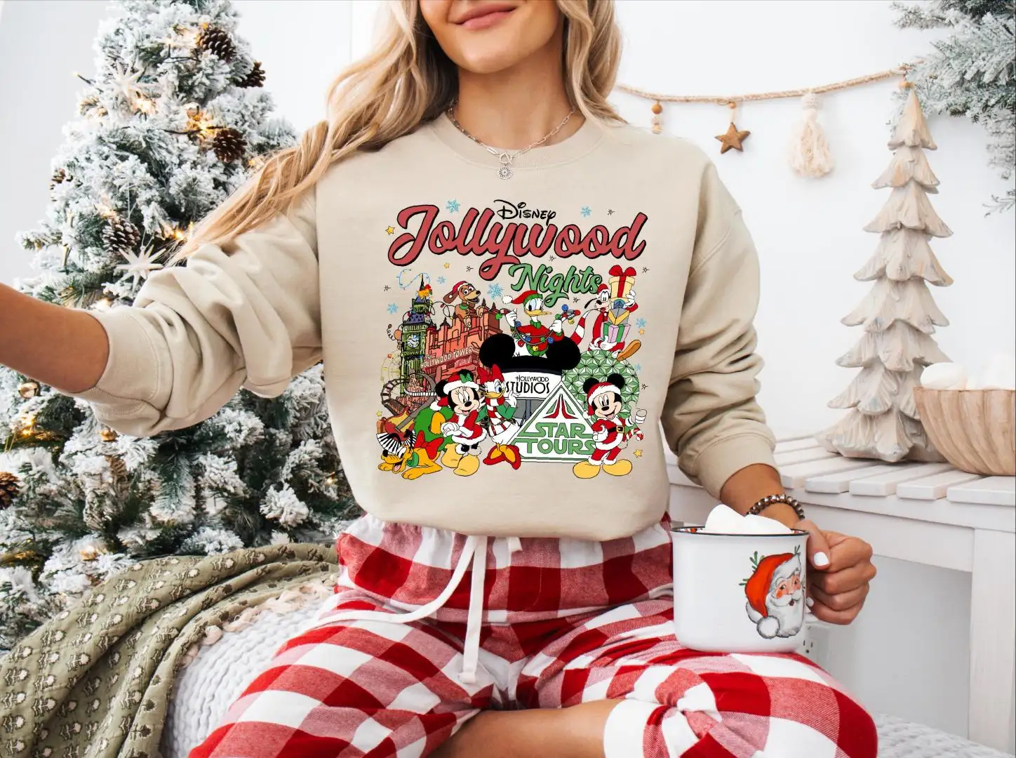 Disney Jolly Nights Christmas Shirt, Disneyland Xmas Sweater, Mickey and Friend Merry Christmas Sweatshirt, Disney World Jolly Christmas Tee