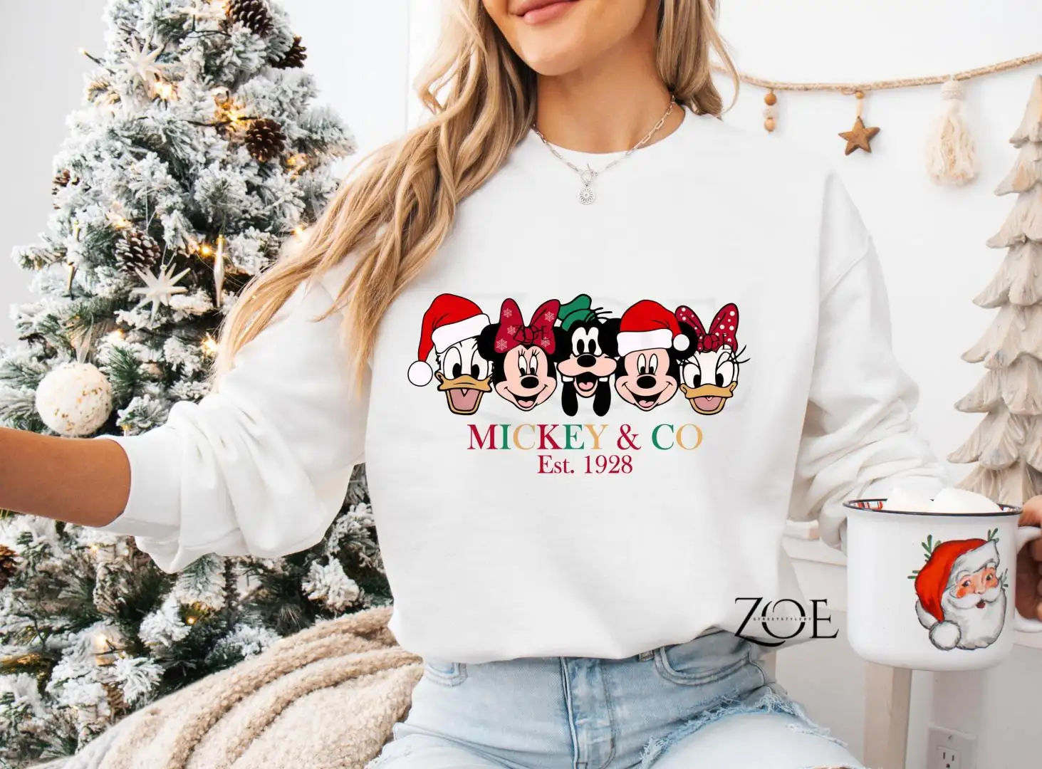 Mickey and friends Sweatshirt, Disney Christmas Sweater, Disney Mickey & Co Est. 1928 Christmas Shirt, All Disney Characters Christmas Shirt