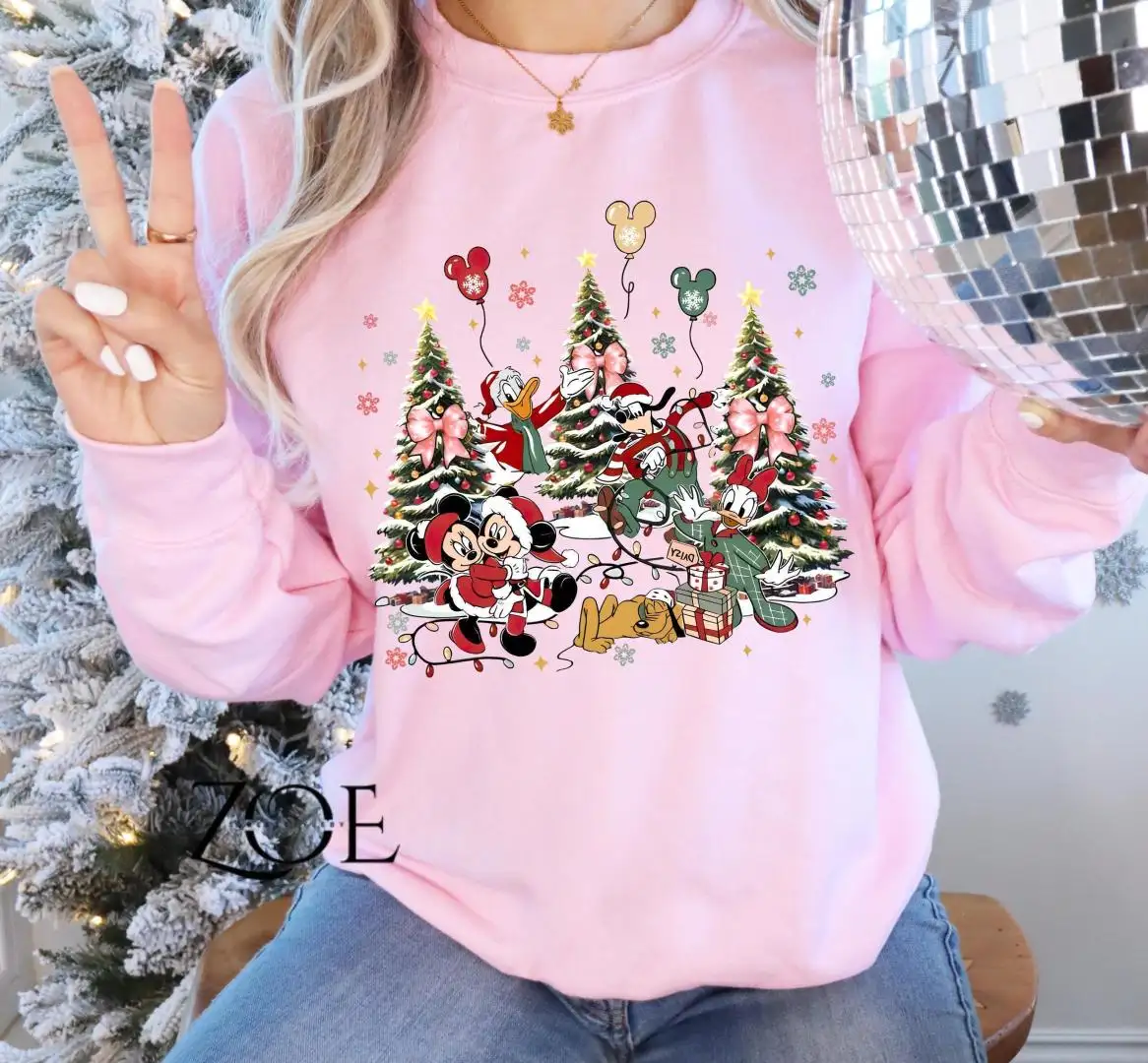 Retro Merry Christmas Mickey Mouse Sweatshirt, Mickey and Friends Christmas Tree Shirt, Mickey's Very Merry Christmas Party 2025 Shirt
