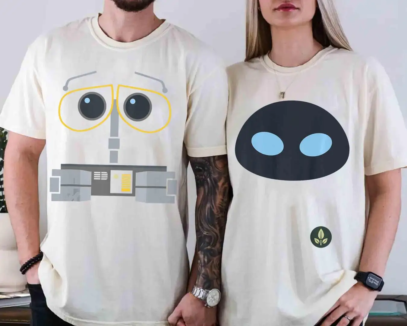 Disney Pixar Wall-E EVE Couples Halloween Costume Shirt