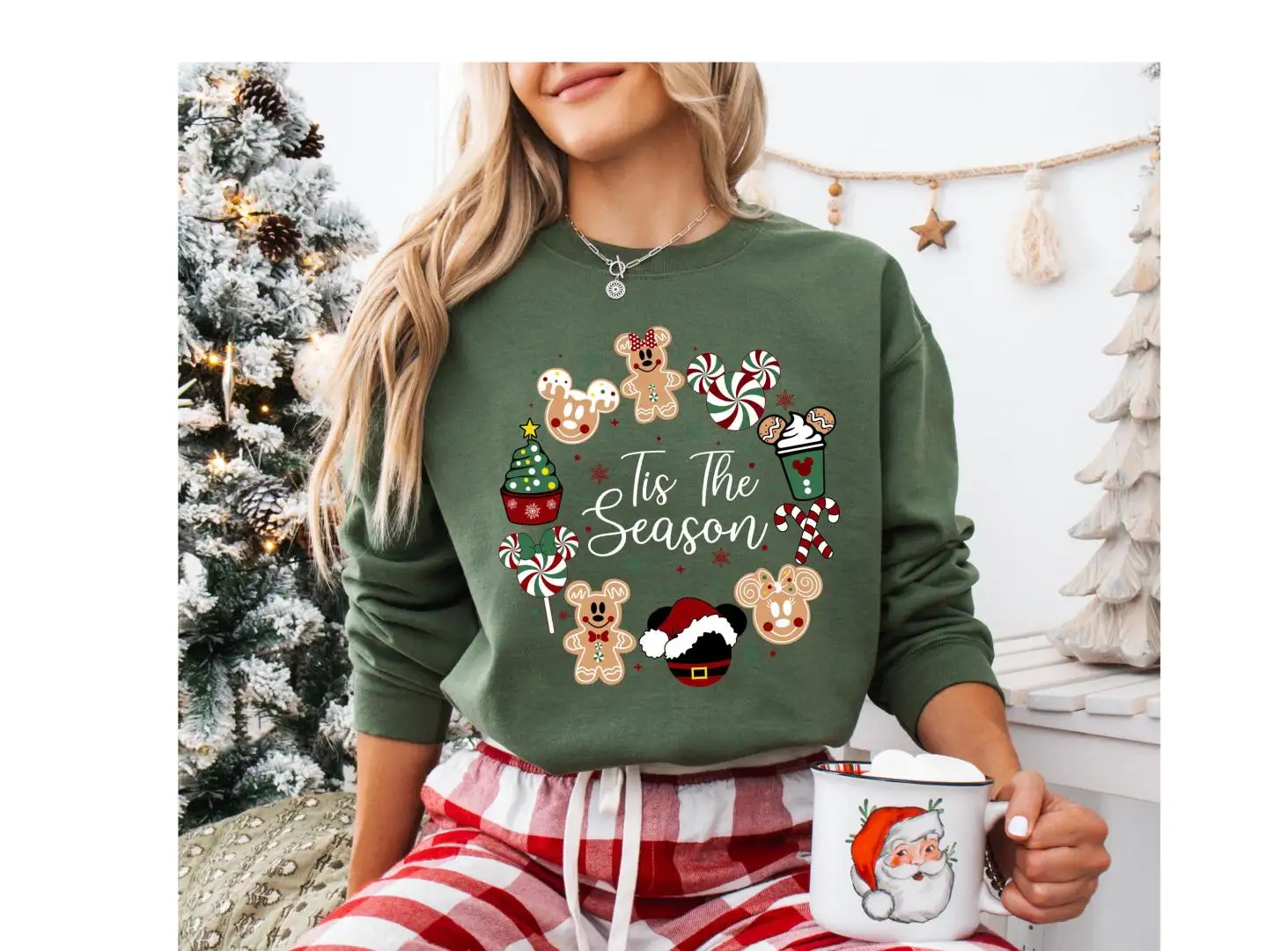 Tis The Season Christmas Sweatshirt, Christmas Squad Shirt, Christmas Friends Sweater, Holiday Season tee, Christmas Snacks And Drinks