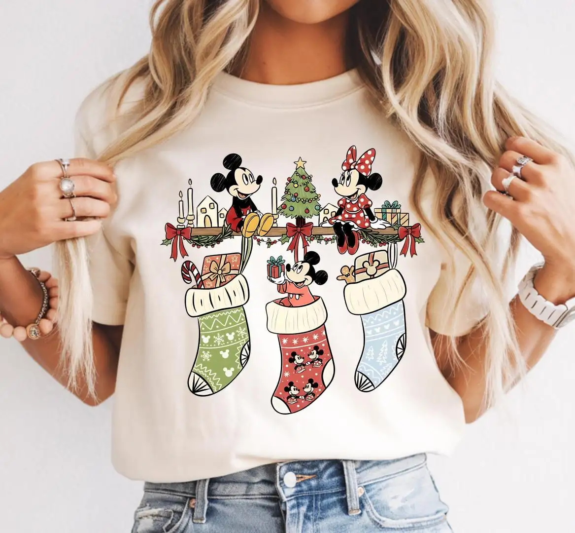 Comfort Colors® Mickey and Minnie Xmas Tee, Cute Disney Christmas Trip Shirt, Disney Mickey Minnie Shirt, Magic Kingdom shirt