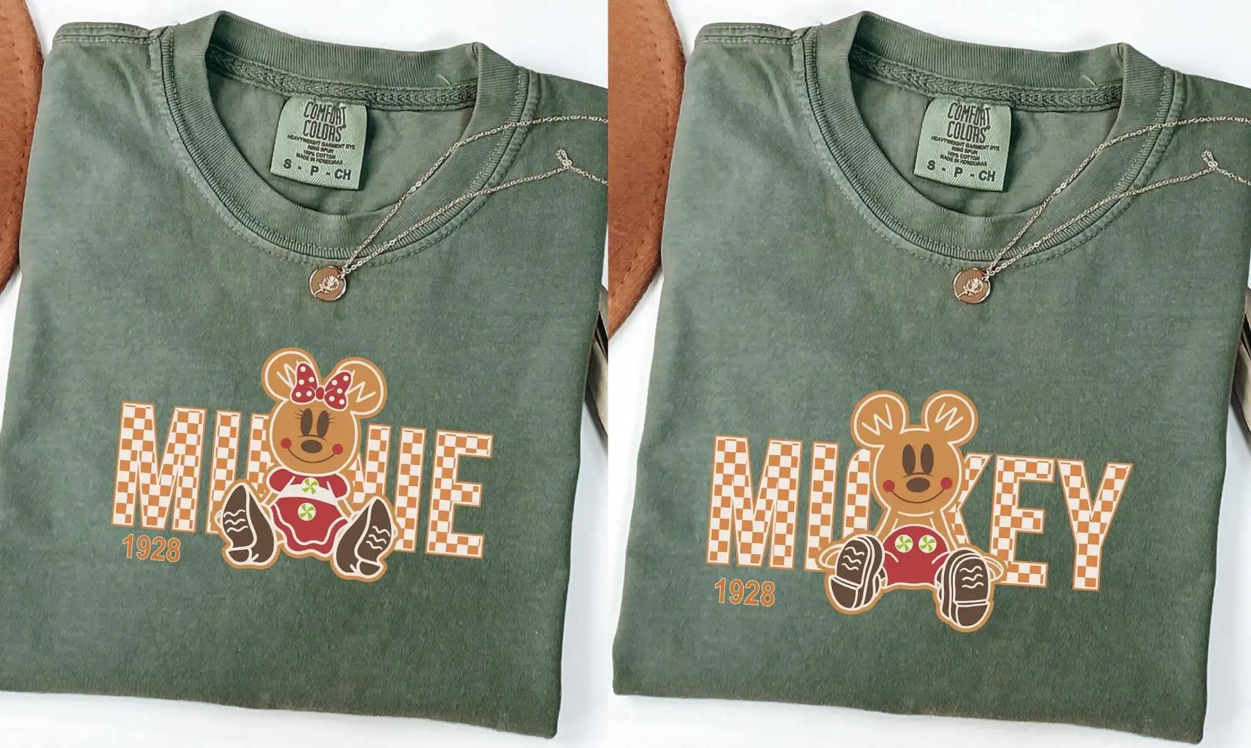 Mickey Gingerbread Comfort Colors Shirt, Mickey's Very Merry Christmas Party Shirts, Disney Couple, Matching Christmas, Disney Christmas Shirt