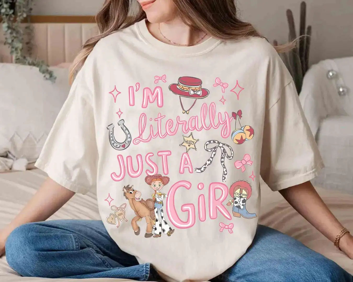 Retro Watercolor Cowgirl Shirt for Disney Pixar Fans