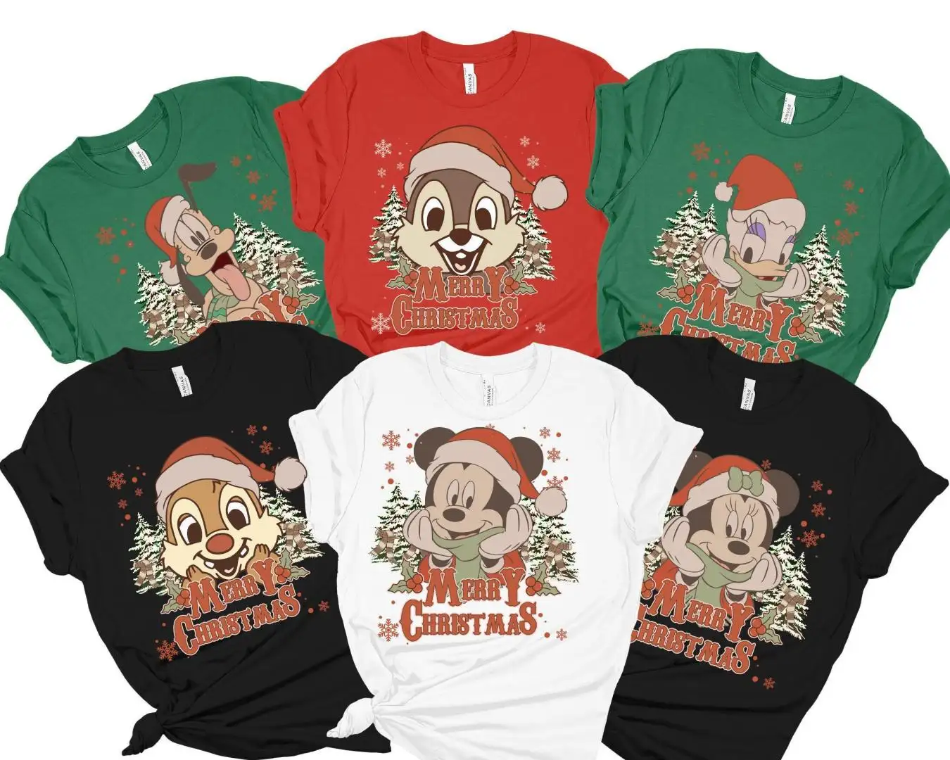Retro Christmas Mickey and Friends Shirt, Xmas Santa Hat Costume, Mouse And Friends Sweatshirt, Christmas Friend Sweater, Christmas Squad Tee