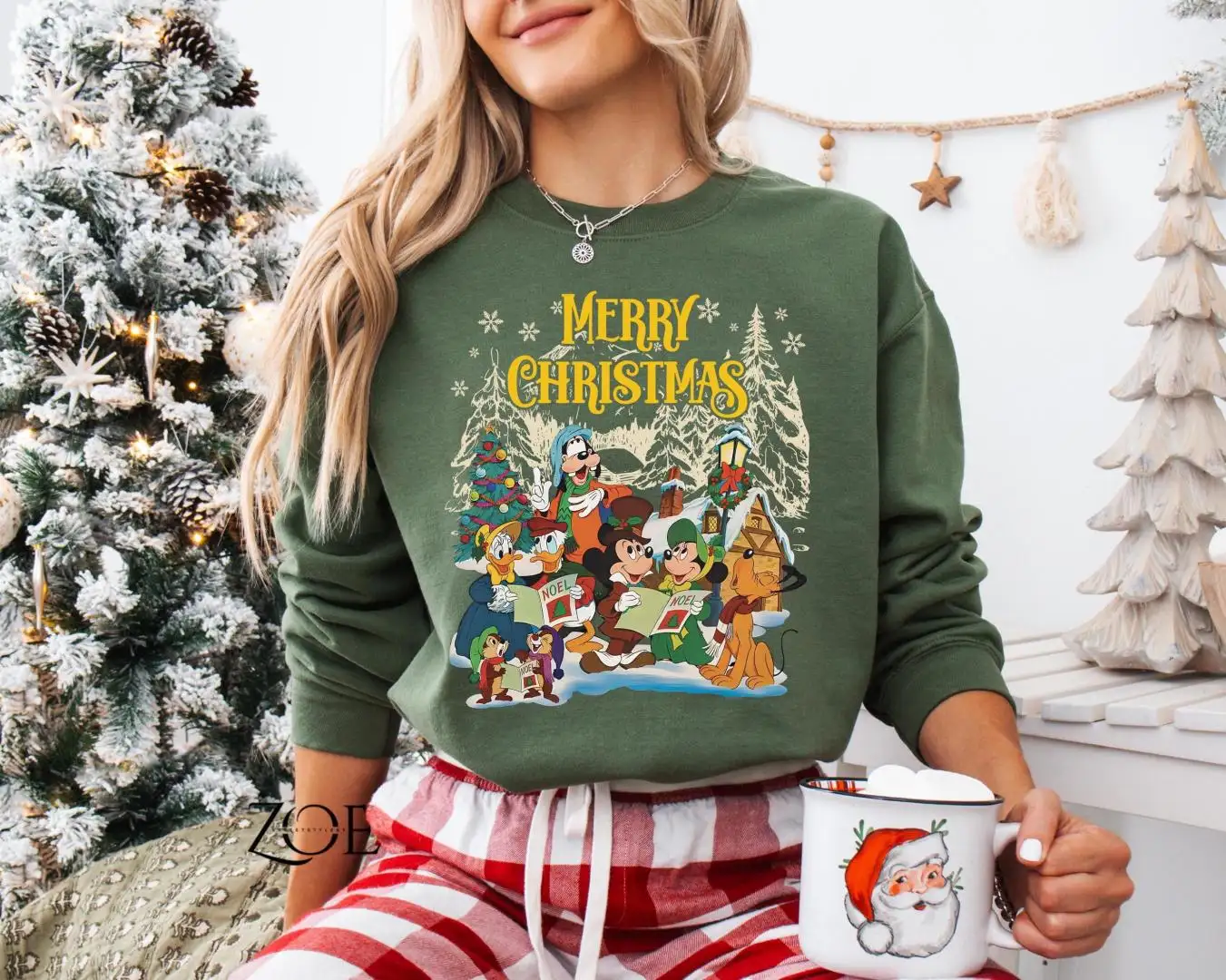 Retro Disney Merry Christmas Sweatshirt, Walt Disneyworld Character Tee, Holiday Season Shirt, Vintage Christmas Mickey And Friends Sweater