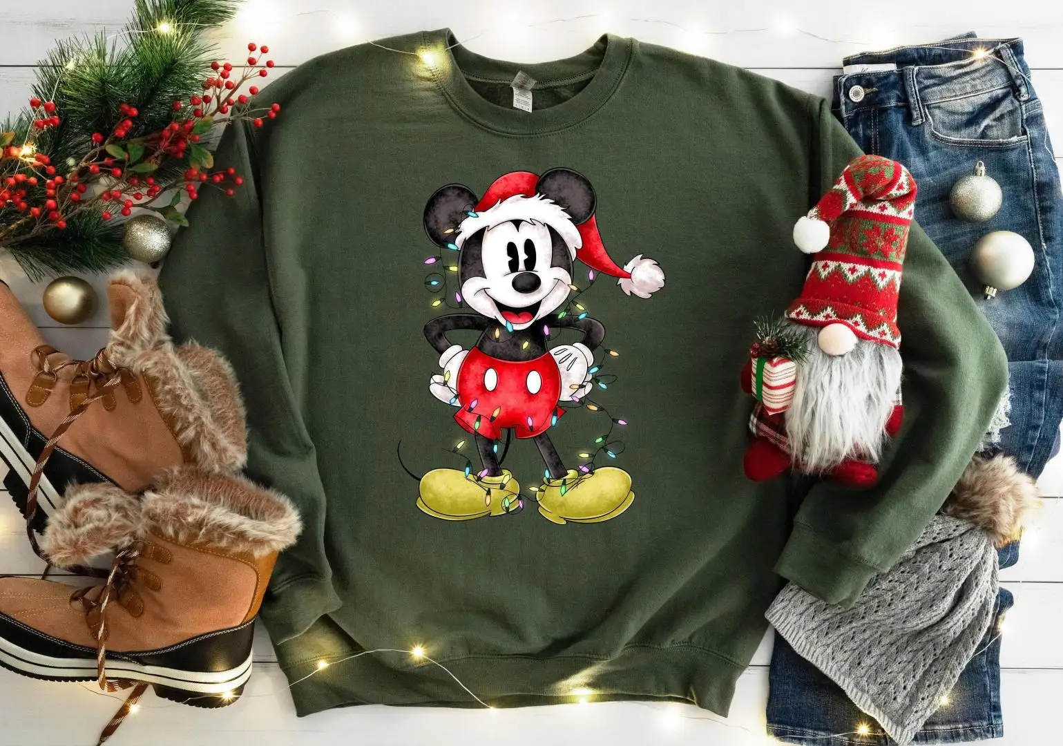 Disney Christmas Sweatshirt, Xmas Party Shirt, Christmas Party Sweatshirt, Mickey Face Sweatshirt, Disney World Shirt, Christmas Family Gift