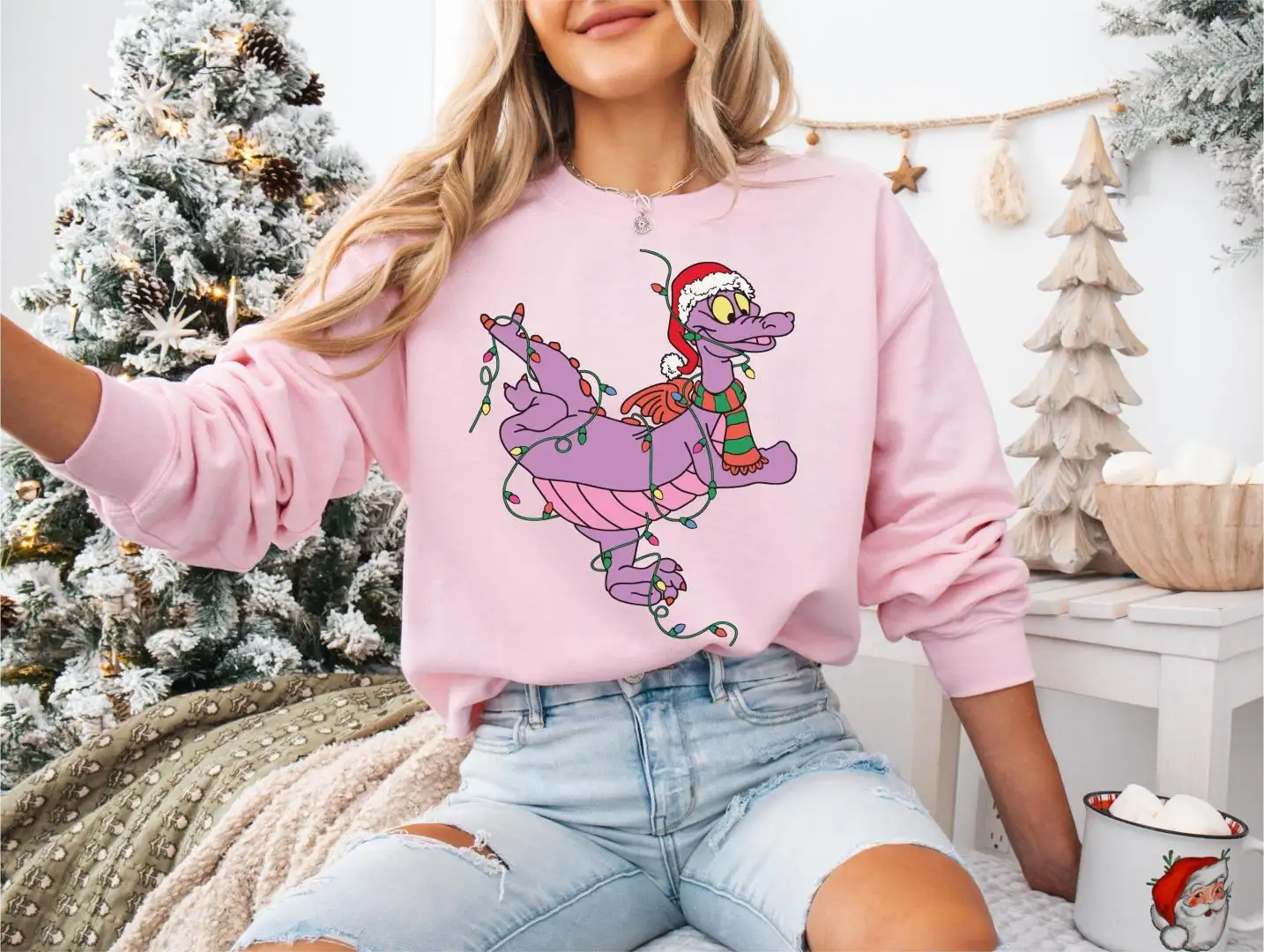Figment Christmas Sweatshirt, Disneyland Xmas Party Sweater, Disneyland Purple Dragon Christmas Shirt, Disney Christmas Trip Shirt