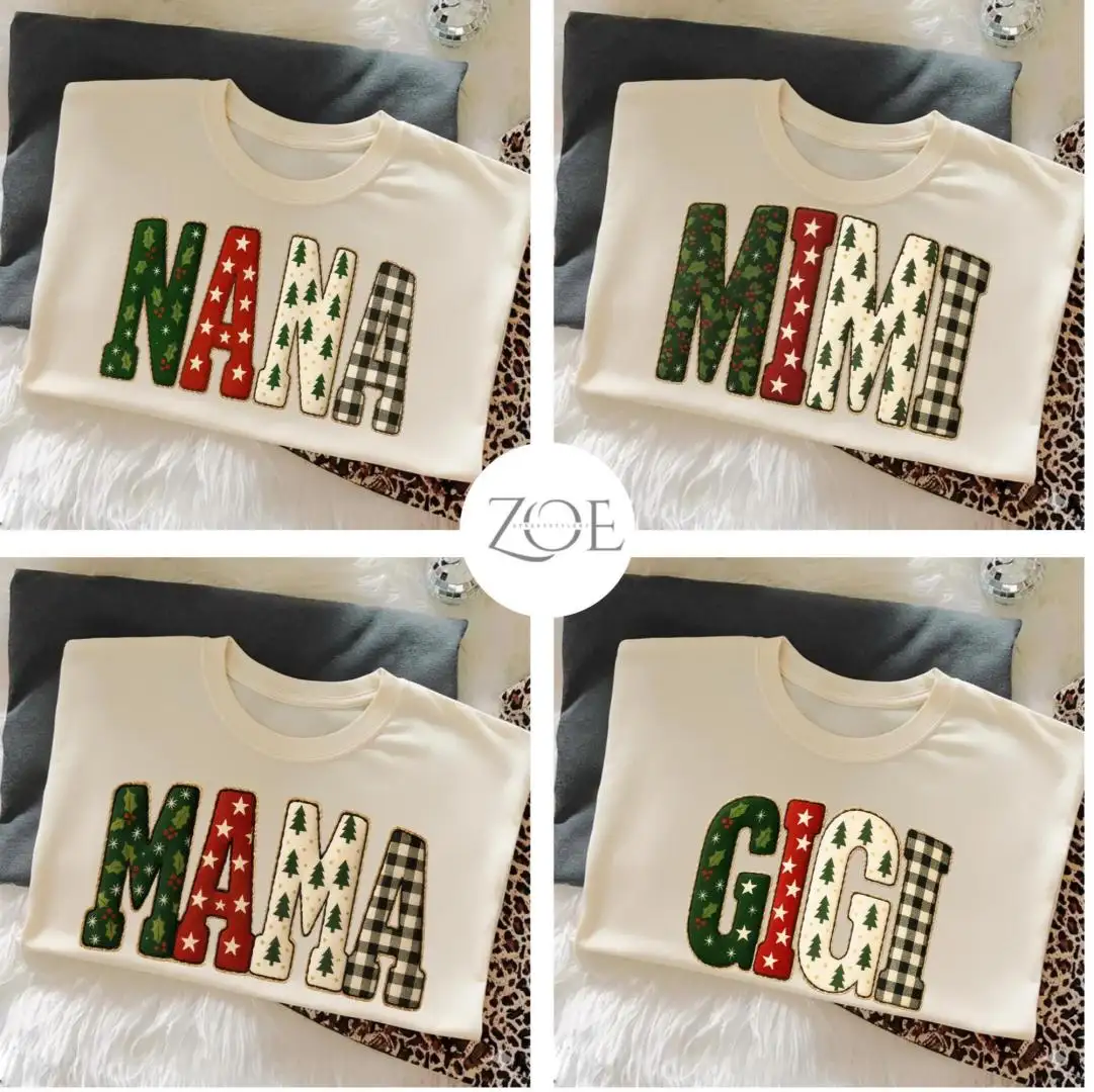 Comfort Colors Mama Christmas Shirt, Mama Gigi Nana Mimi Christmas Shirt, Merry Mama Holiday Tee, Womens Holiday Party Tshirt