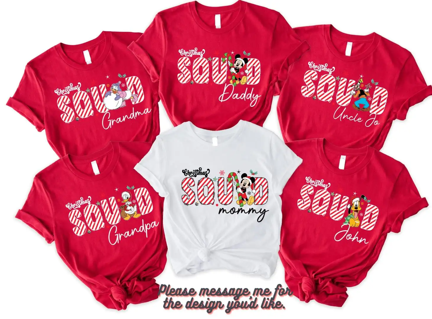 Custom Disney Christmas Squad Family Shirts Disneyworld Shirts Family Christmas Disney Characters Sweatshirt Disney Family Xmas