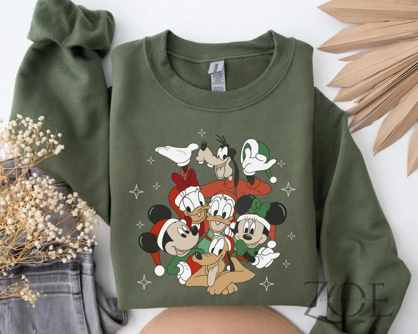 Mickey And Friends Christmas Sweatshirt, Vintage Disney Christmas Shirt, Disney Matching Christmas Tee, Disneyland Xmas Trip, Christmas Sweater