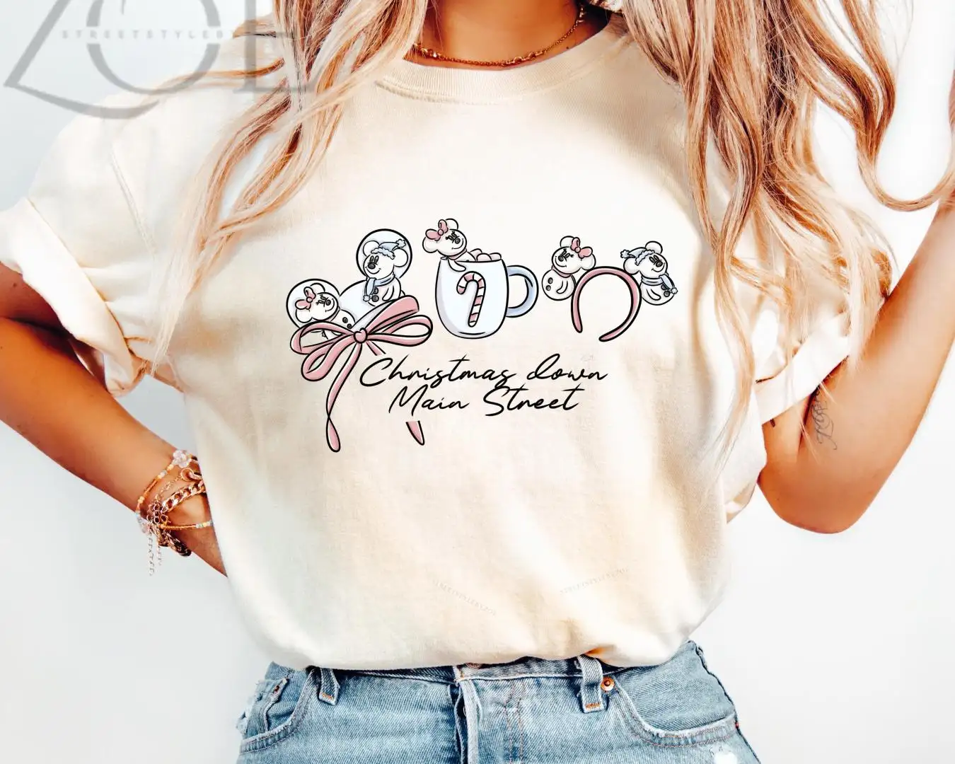 Christmas Vibes Magic Mouse Snowman , Minnie Headband Christmas, Disney Xmas, Christmas Down Main Street Shirt, Disney Girls Shirt